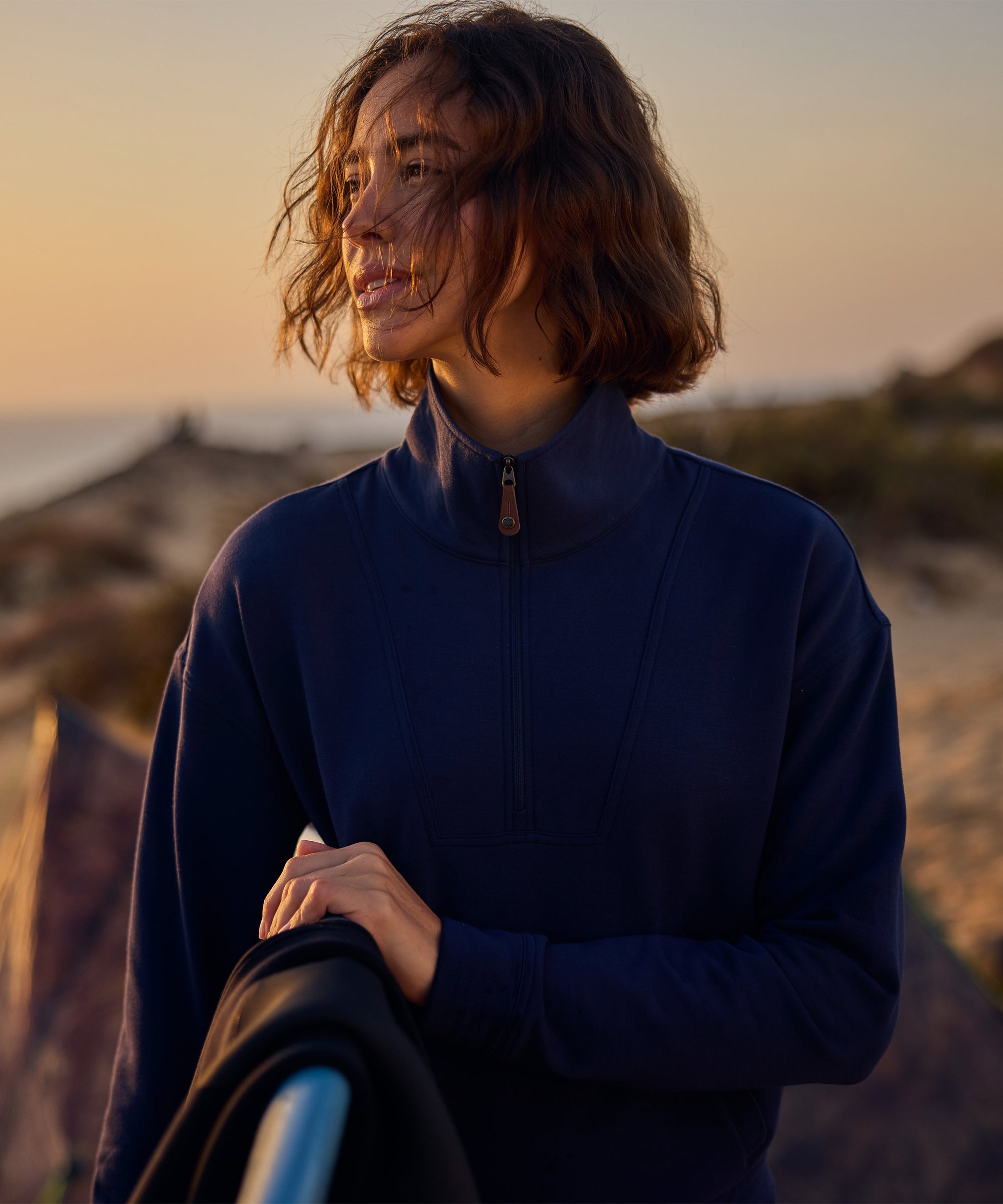 Women's Dhyan 1/4 Zip Blue | Sherpa Adventure Gear