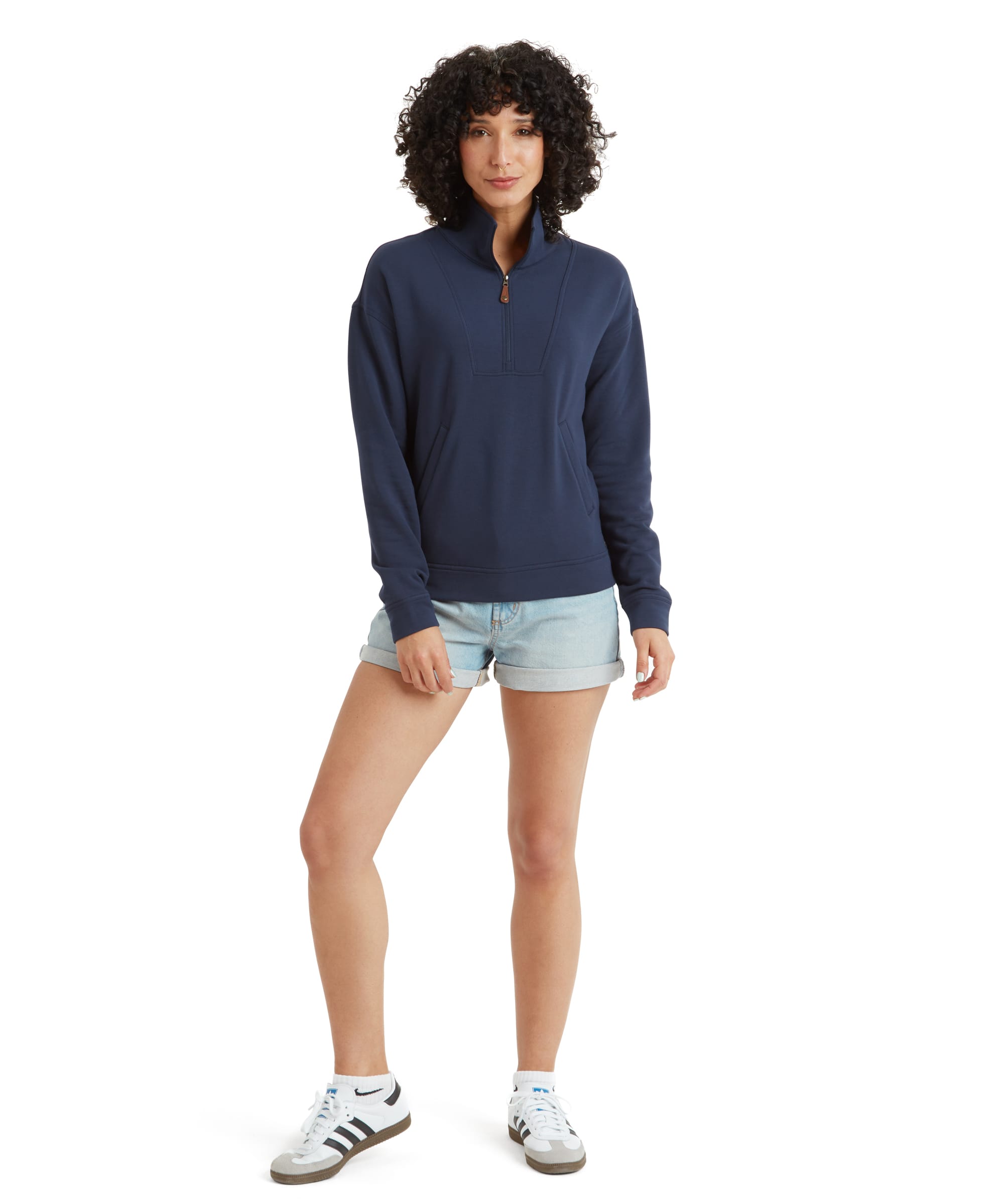 Women's Dhyan 1/4 Zip Blue | Sherpa Adventure Gear