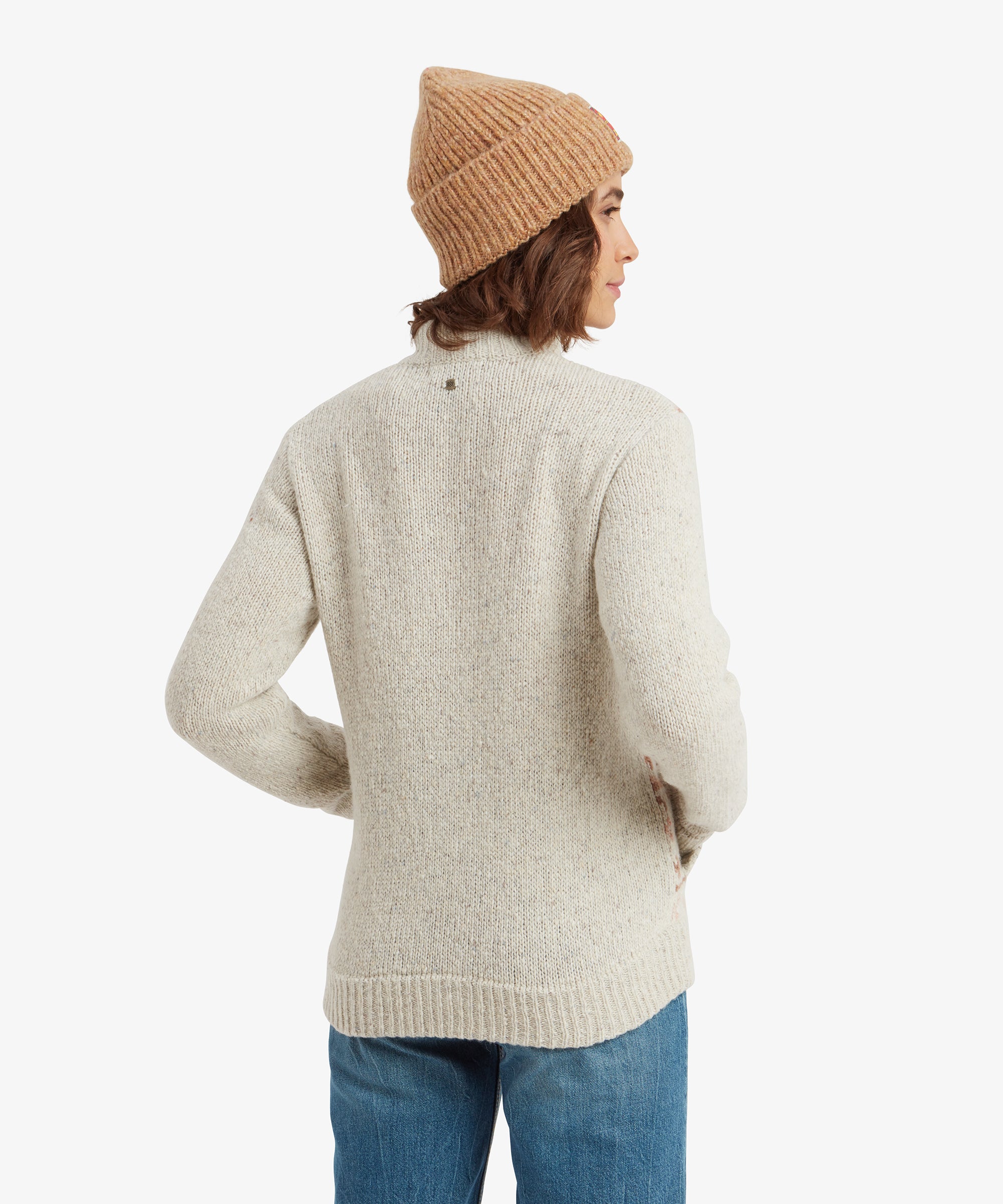 Dumji Strickjacke mit durchgehendem Reißverschluss - Peetho