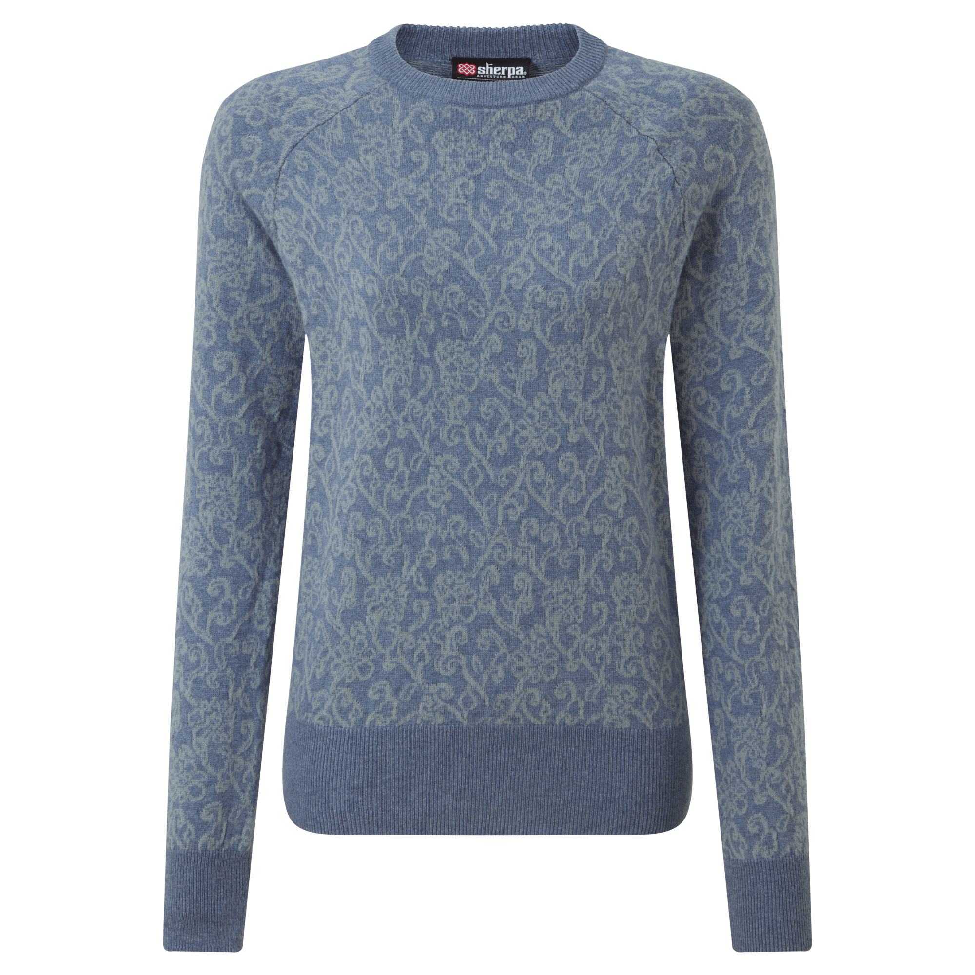 Sherpa Adventure Gear Gyantse Jacquard Crew in Blue