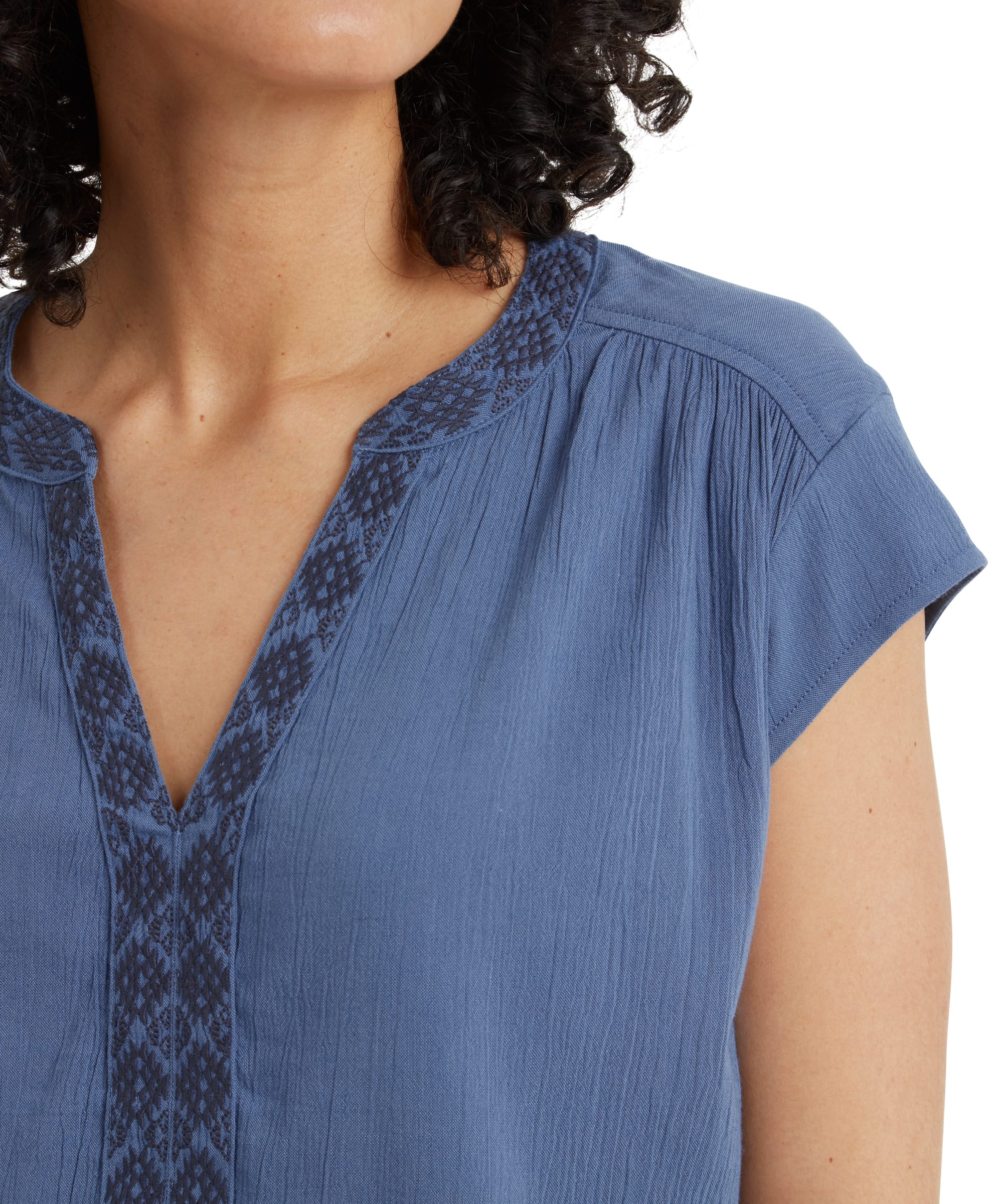 Womens Hara Cap Sleeve Top Blue | Sherpa Adventure Gear