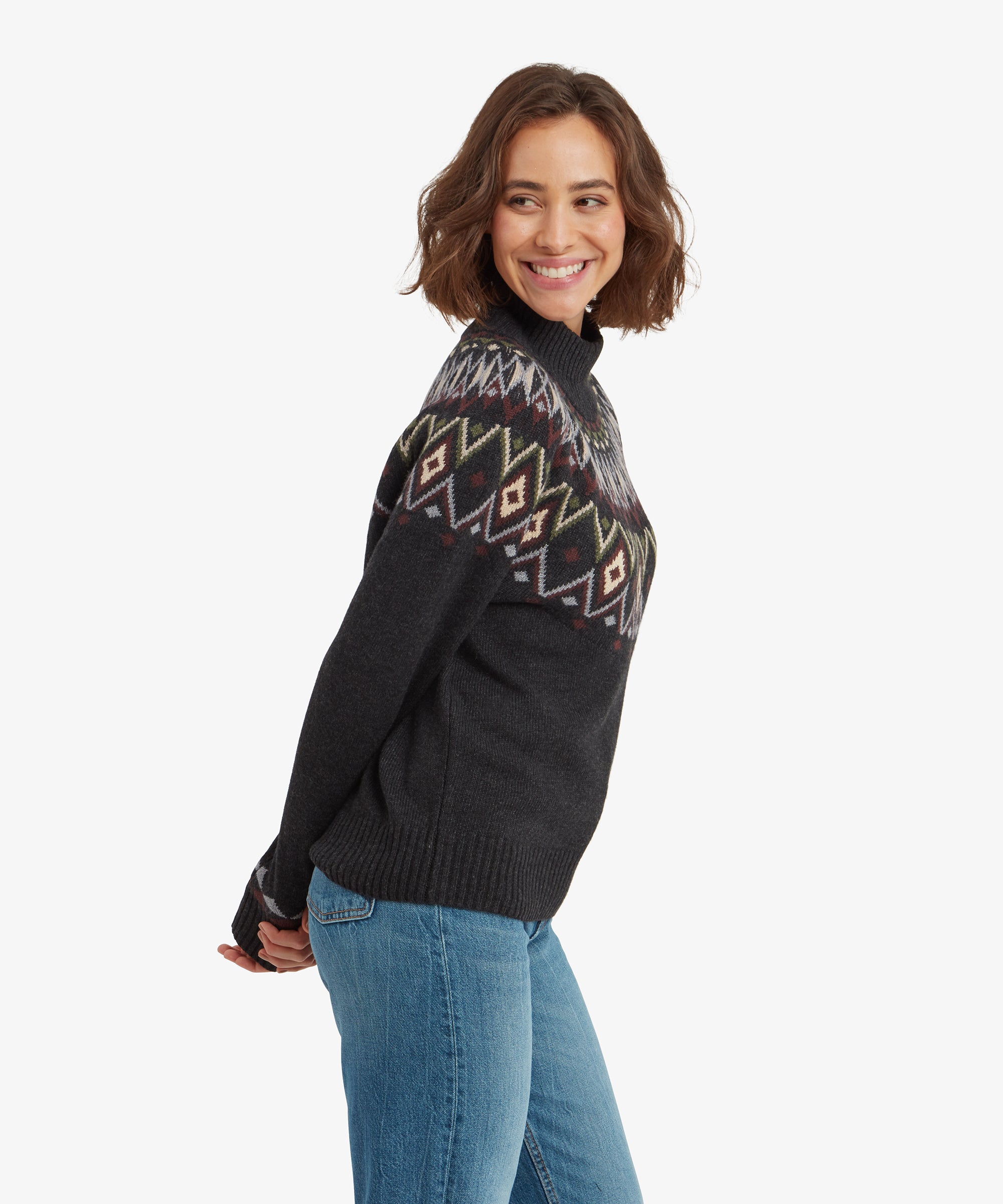 Indu Rollkragenpullover - Schwarz