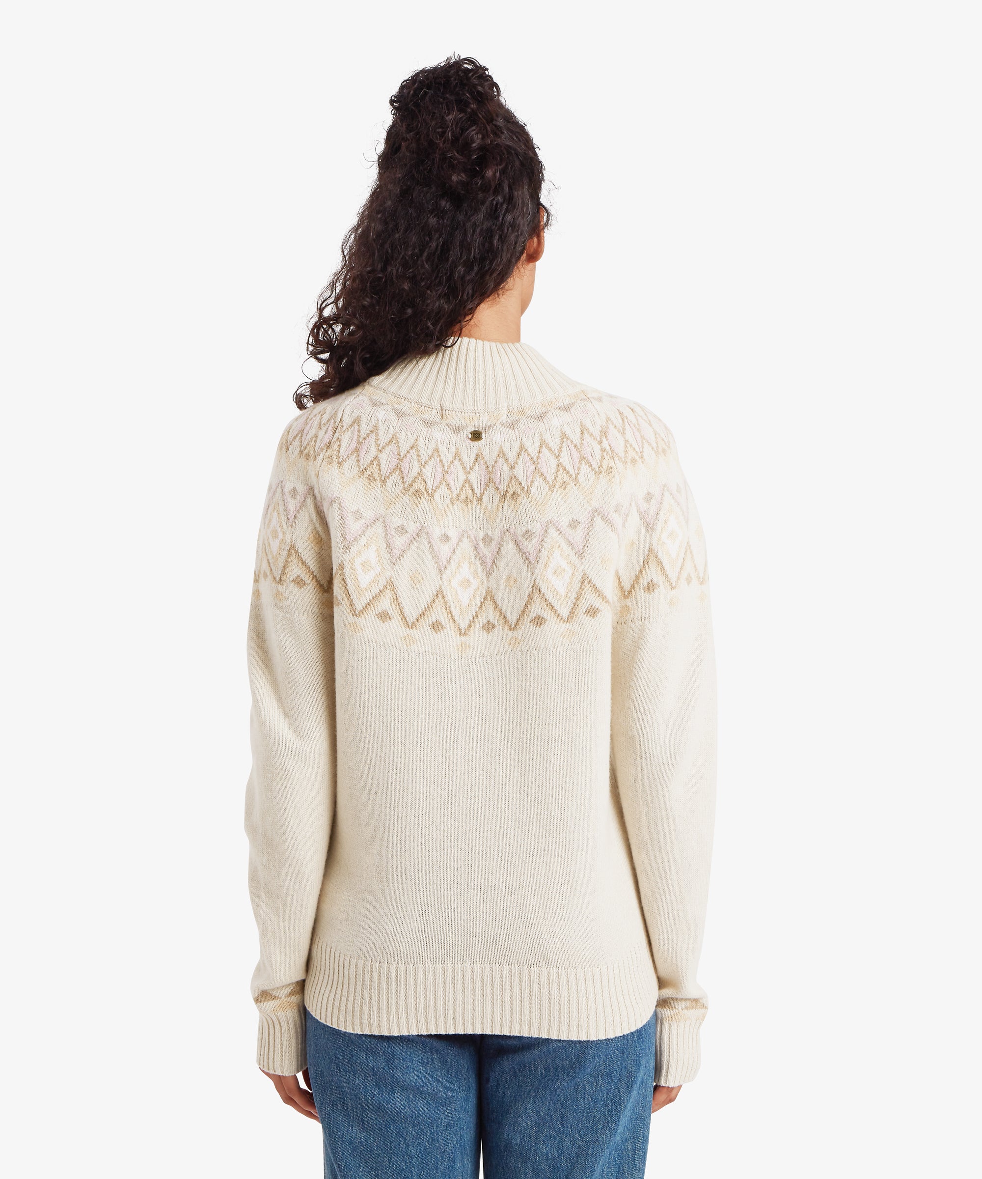 Indu Mock Neck Sweater - Ecru