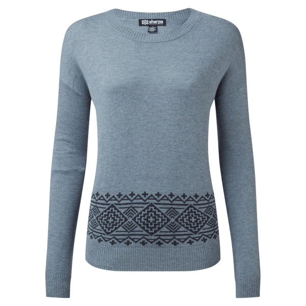 Weihnachtspullover Damen Aldi Jemu Crew Blau – Damen Sherpa