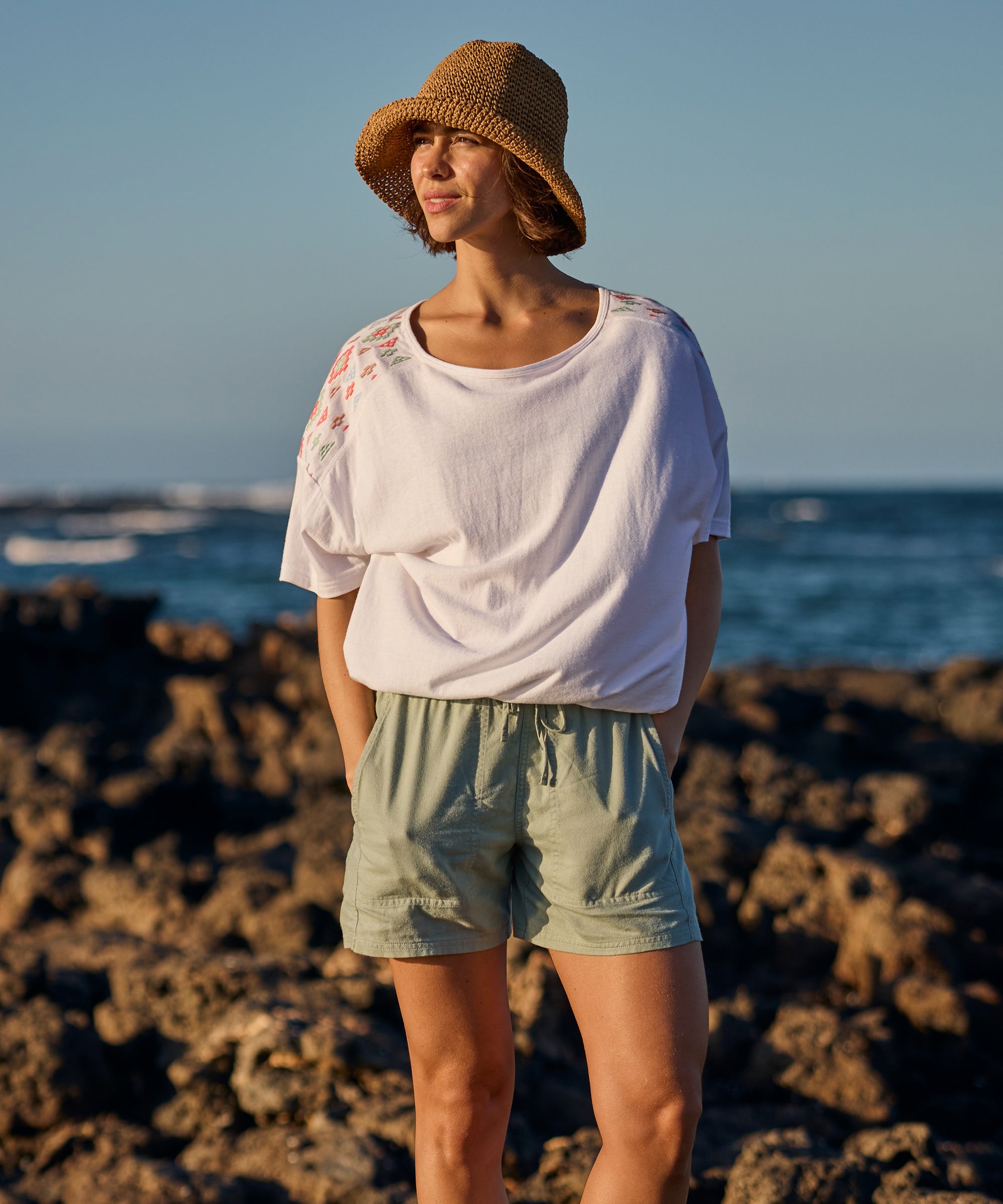 Kalindi Top - Katha White