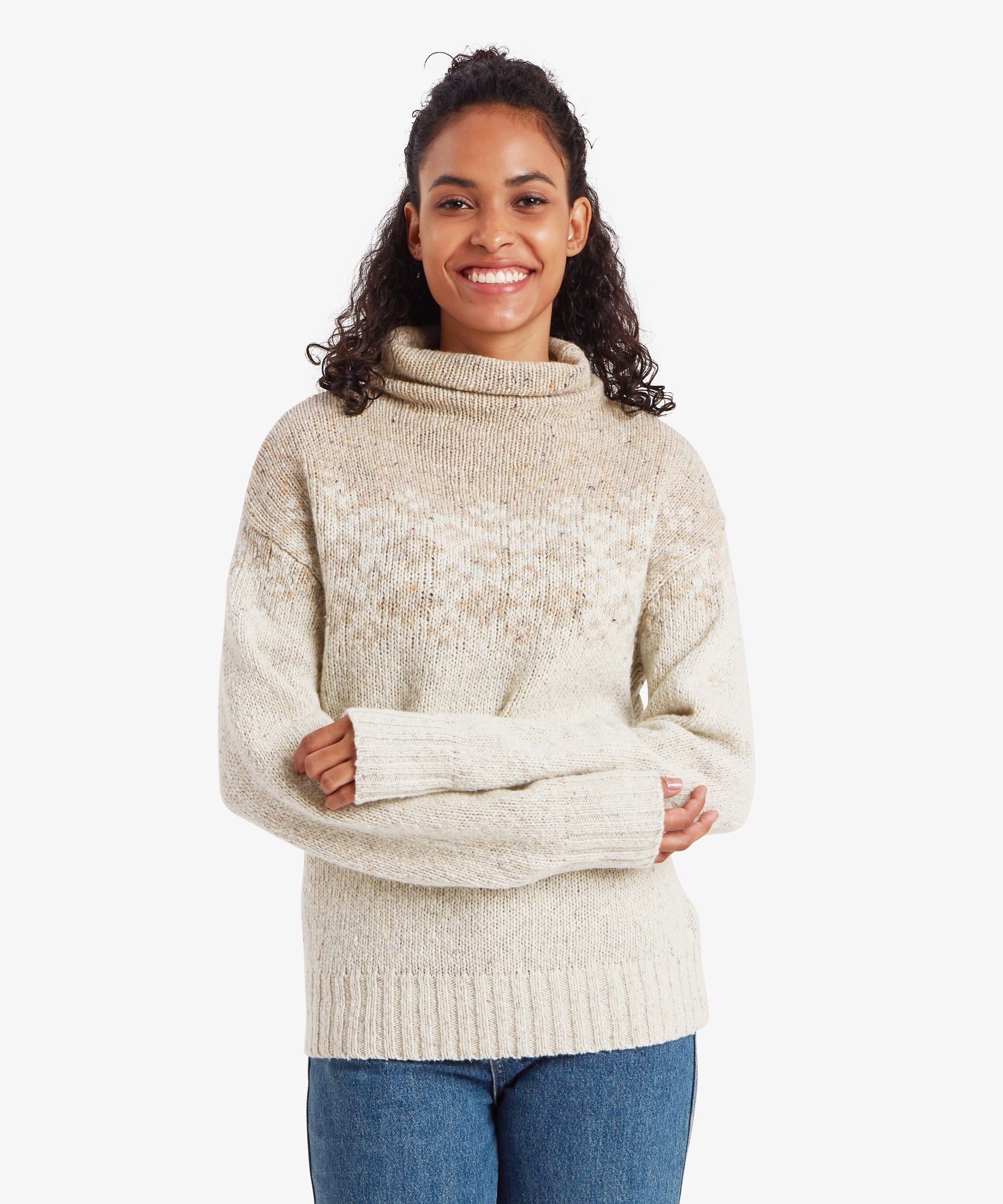 Women's Mandari Mock Neck Jumper Green | Sherpa Adventure Gear