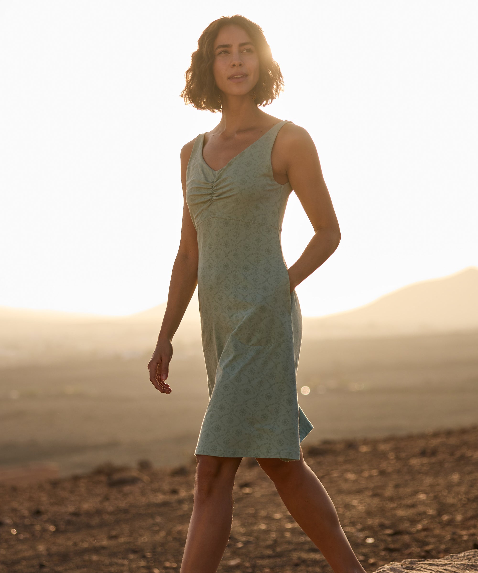 Womens Neha Empire Dress Green | Sherpa Adventure Gear Womens Neha Empire Dress Green | Sherpa Adventure Gear