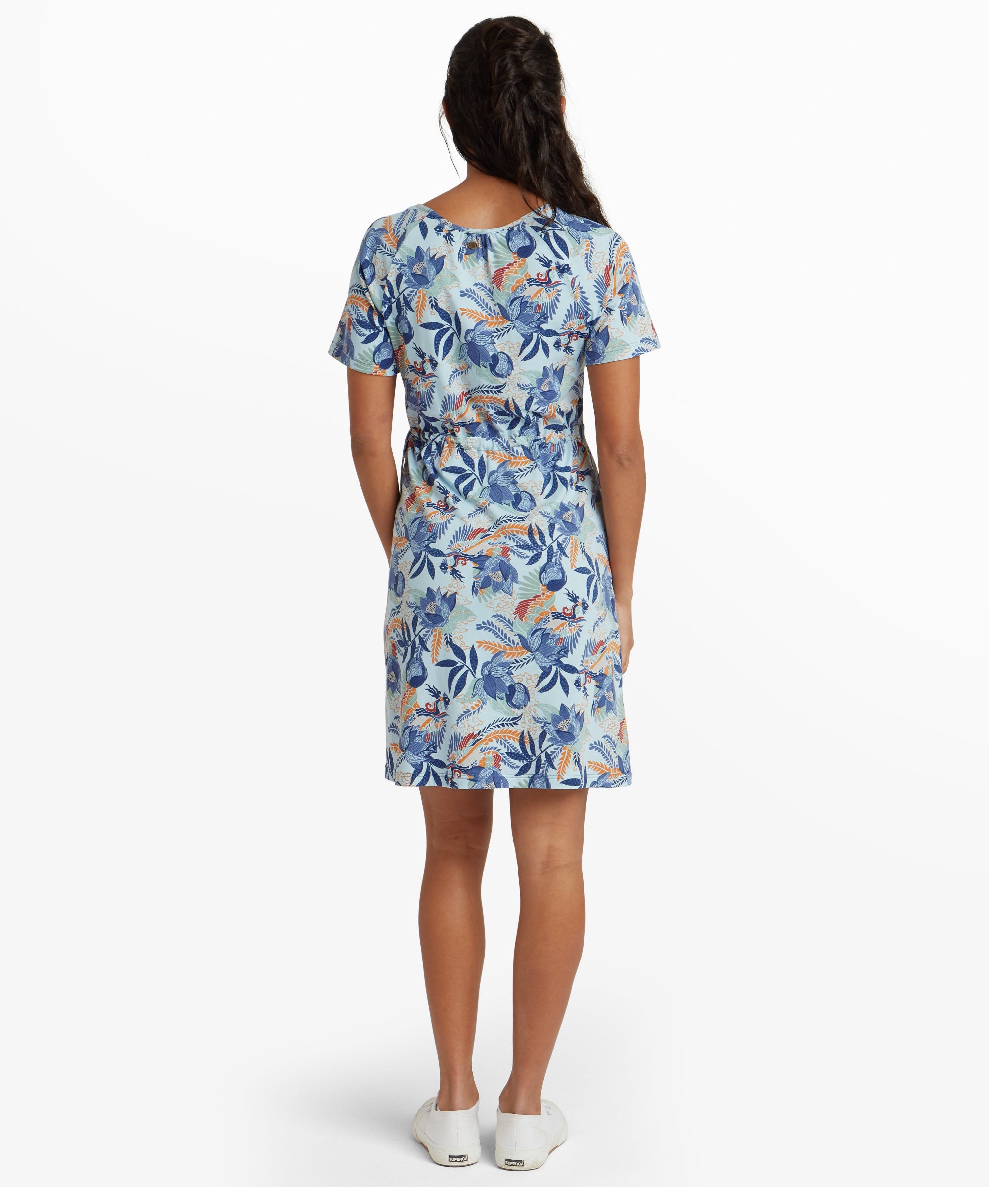 Womens Neha Faux Wrap Dress Seaport Blue Peacock | Sherpa