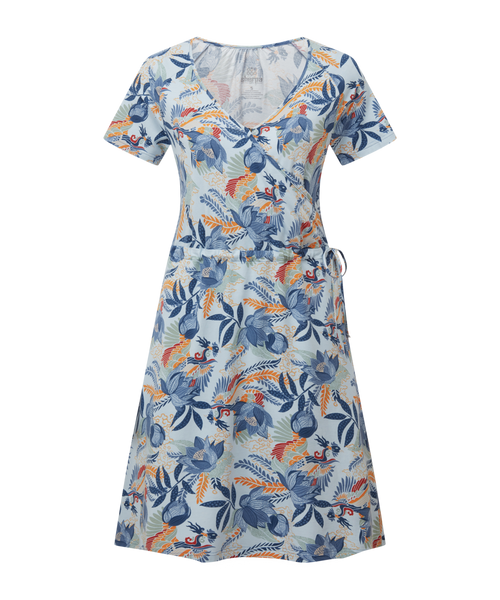 Womens Neha Faux Wrap Dress Seaport Blue Peacock | Sherpa