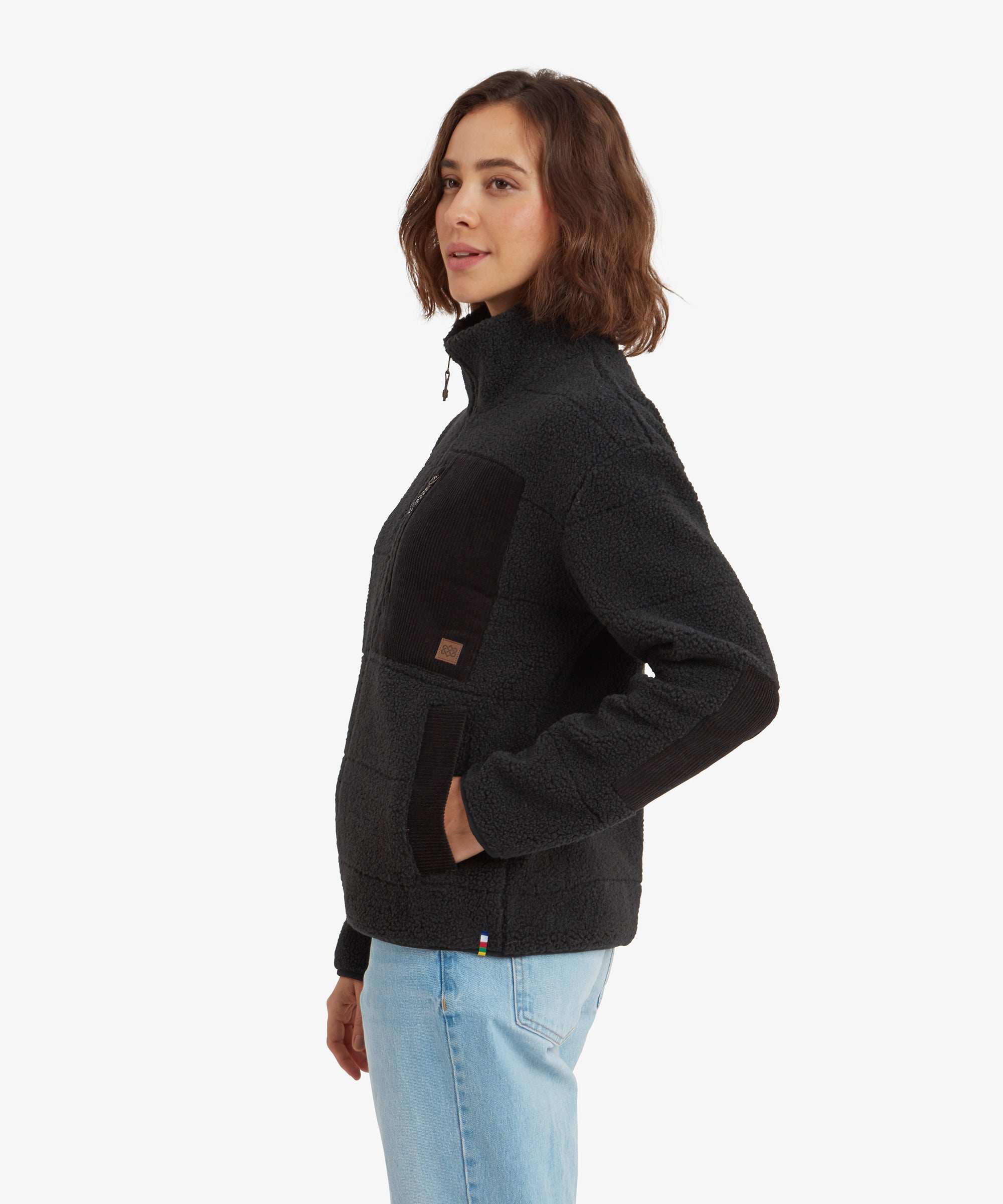 Rangeli Fleecejacke - Schwarz