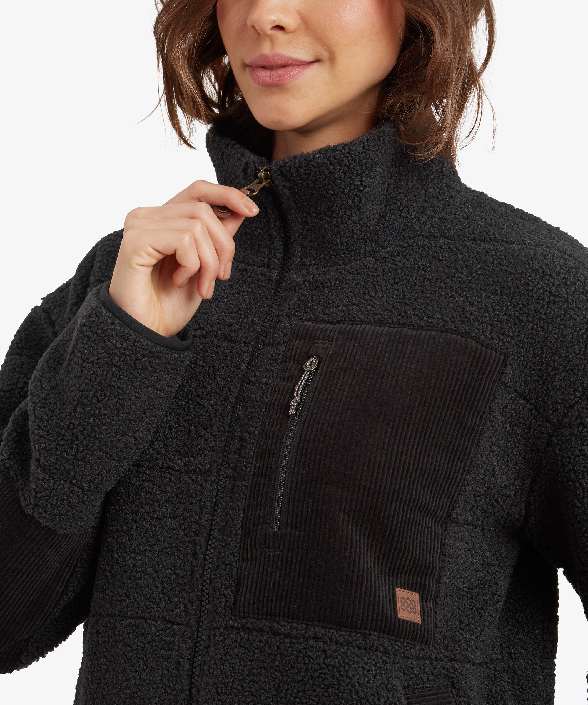 Rangeli Fleecejacke - Schwarz
