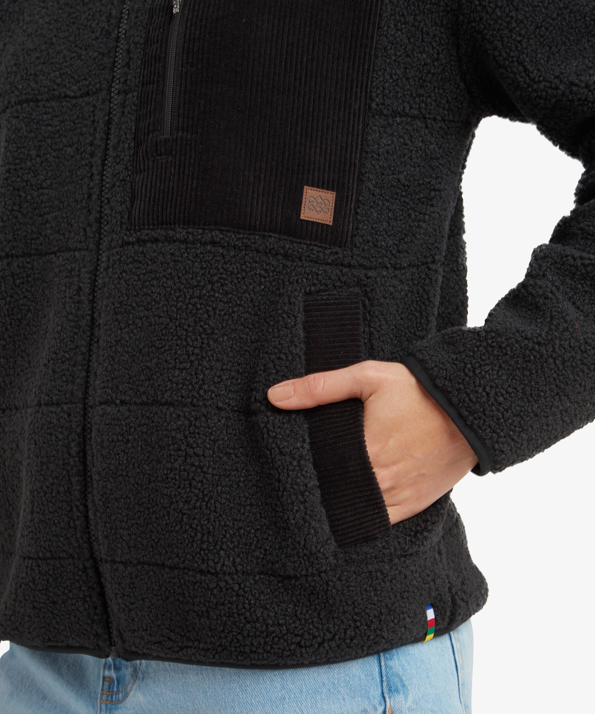 Rangeli Fleecejacke - Schwarz