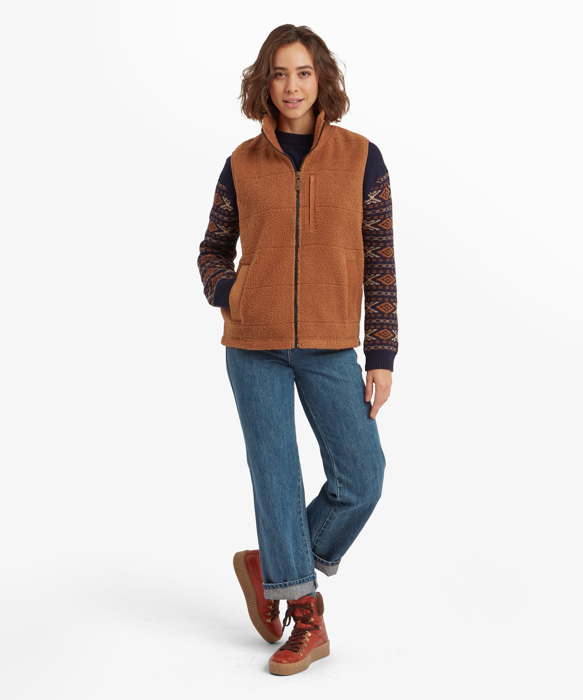 Women's Rangeli Vest Brown | Sherpa Adventure Gear