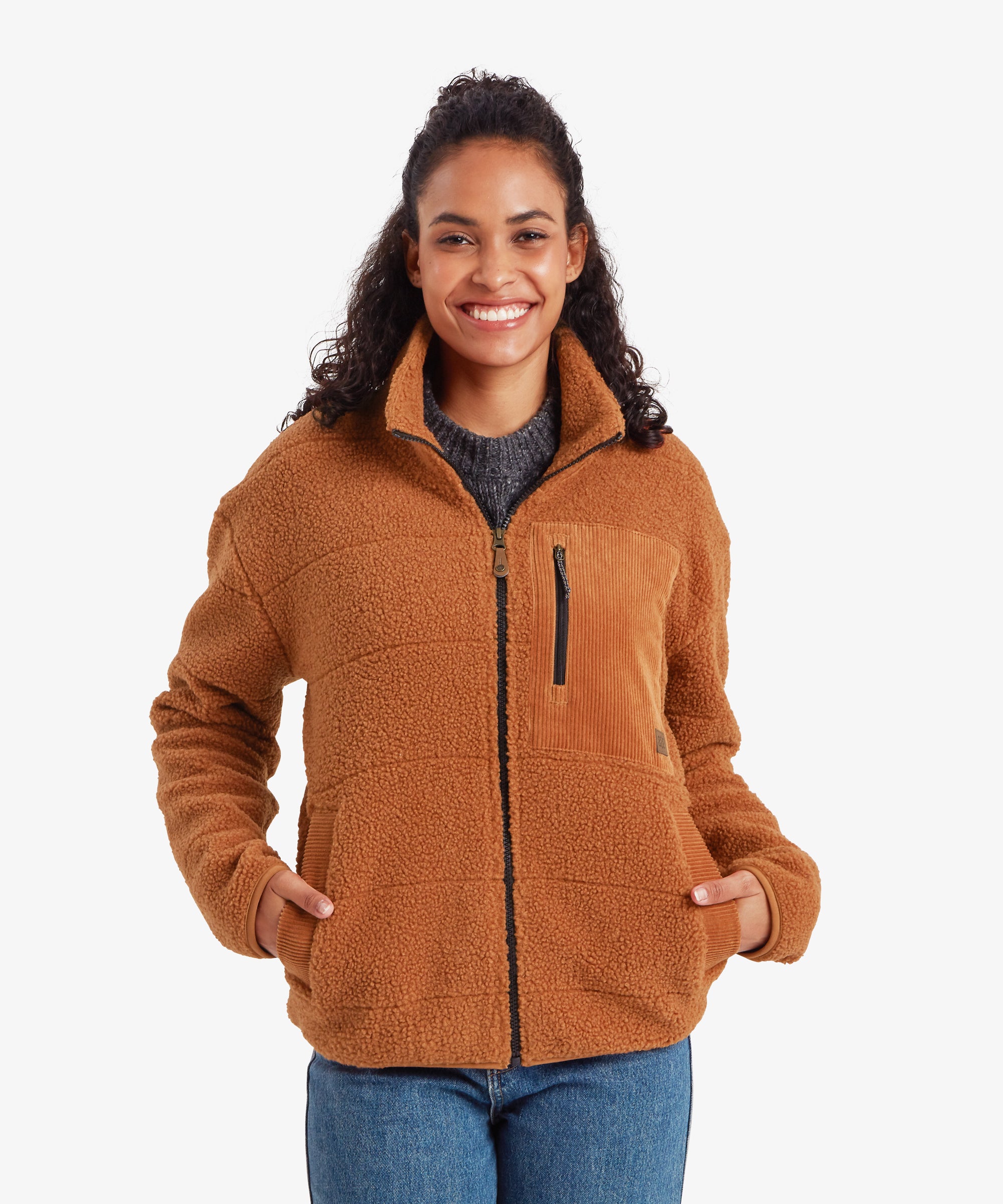 Rangeli Fleecejacke - Mokka