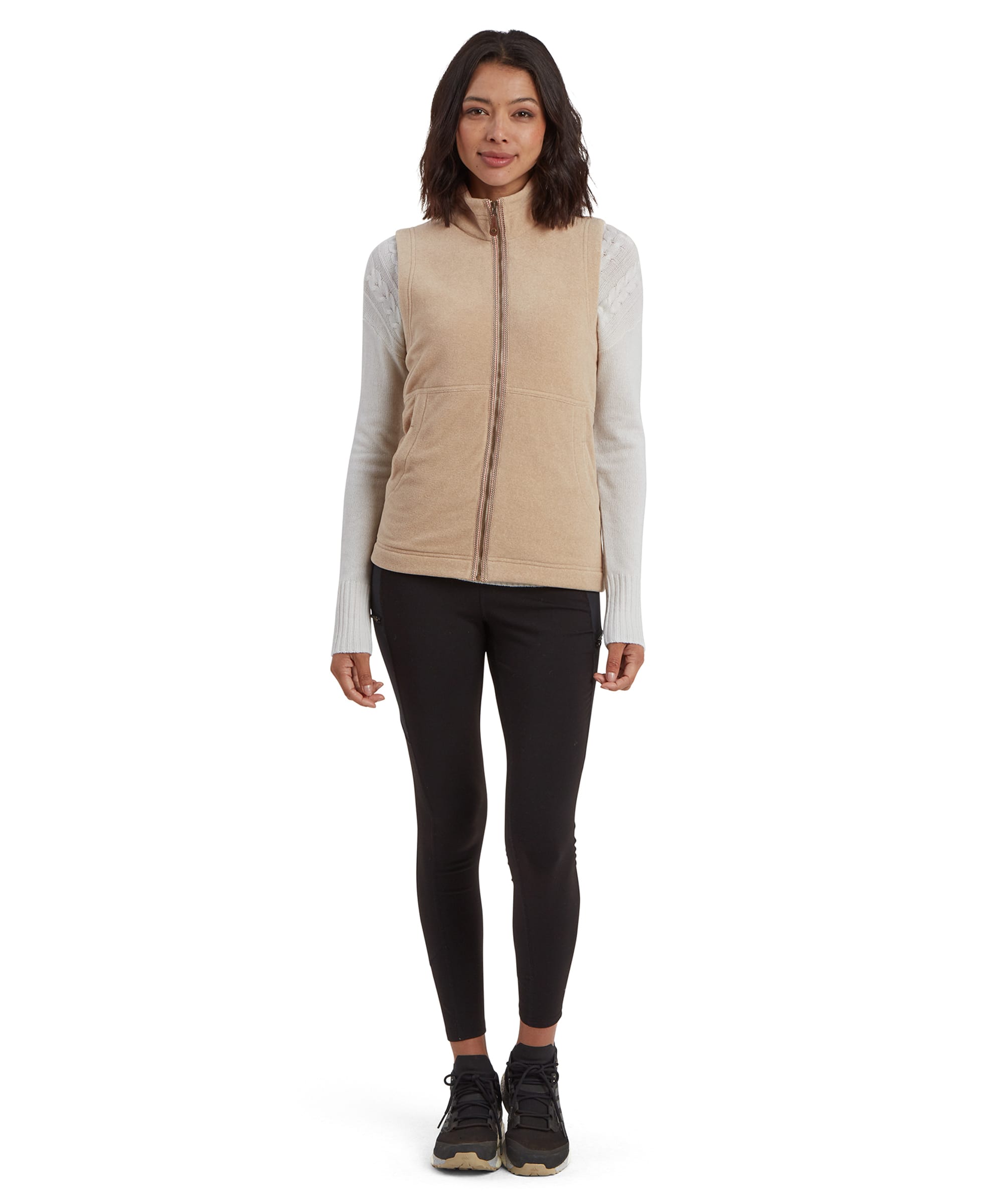 Women's Rolpa Eco Fleece Gilet Beige | Sherpa Adventure Gear