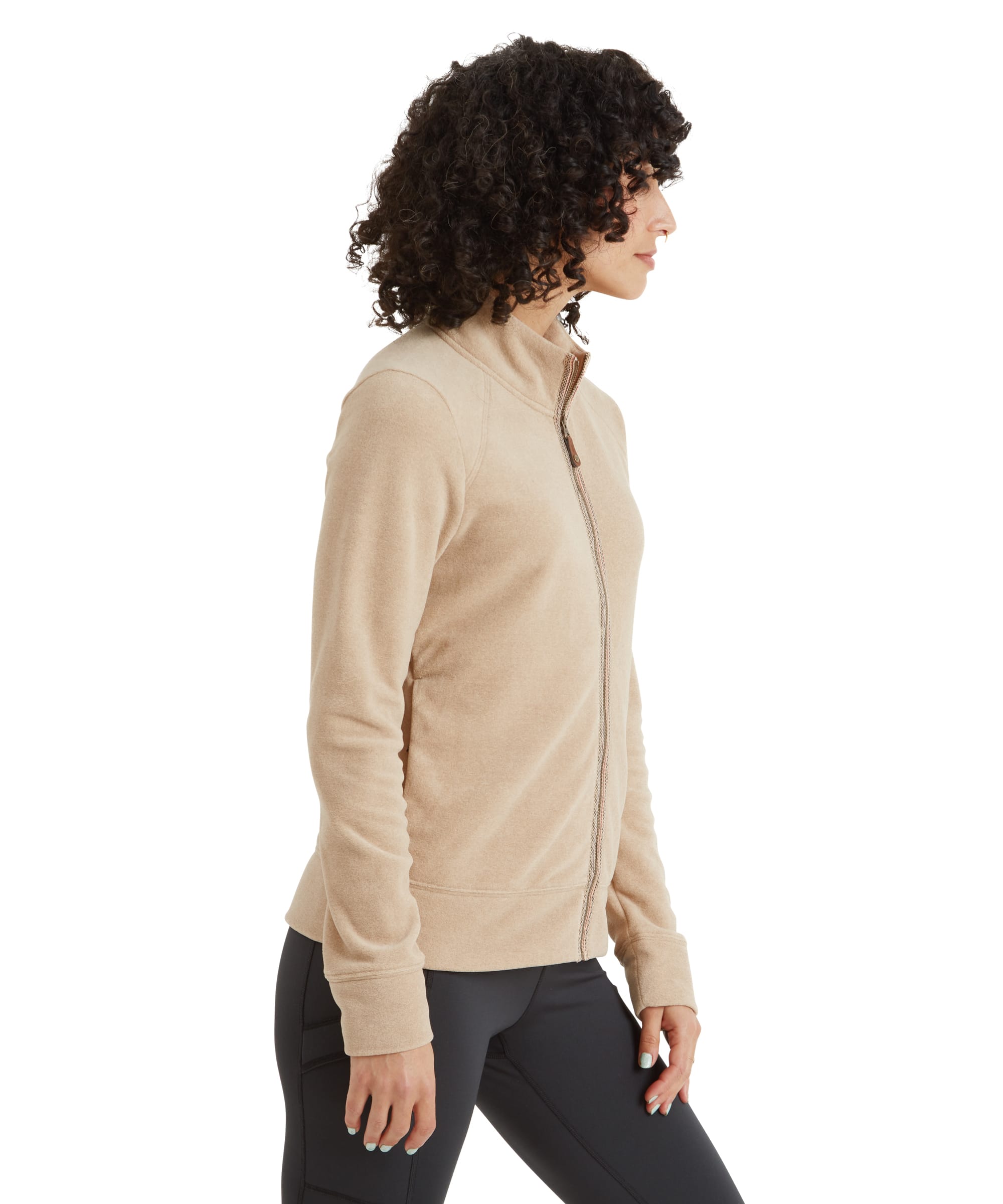 Beige Linen Zip Up Saharienne Jacketロエベ Zip-up cardigan in cotton, linen and wool Beige - LOEWE