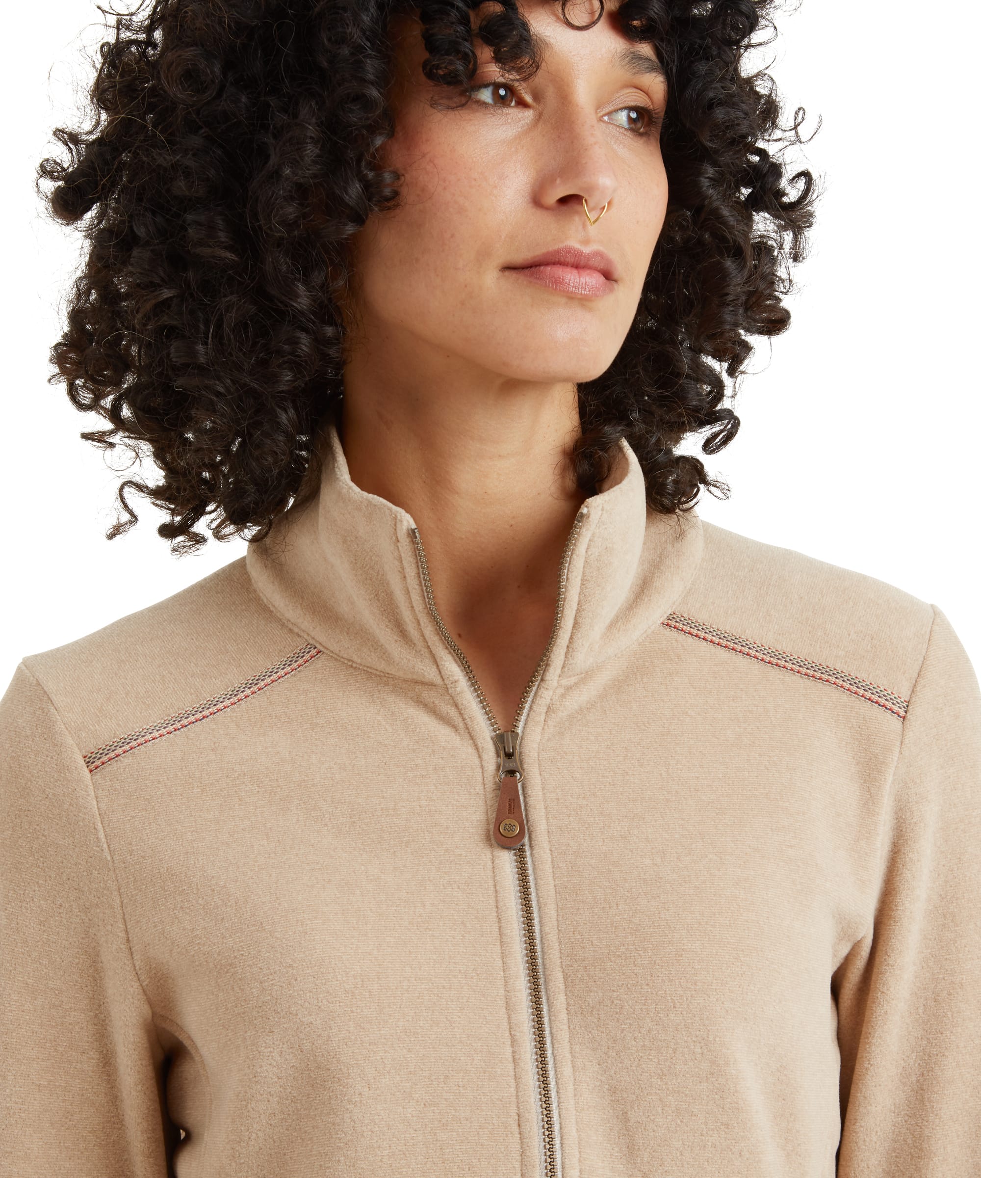 Women's Rolpa Zip Fleece Beige | Sherpa Adventure Gear