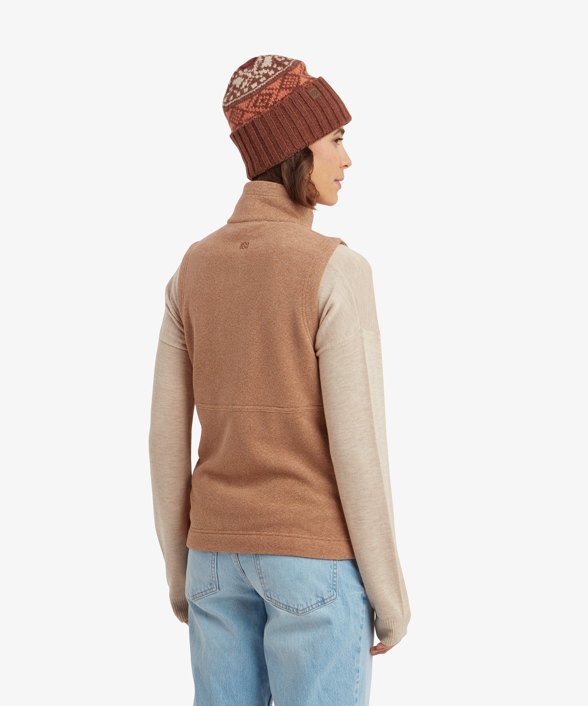 Women's Rolpa Eco Fleece Vest Brown | Sherpa Adventure Gear