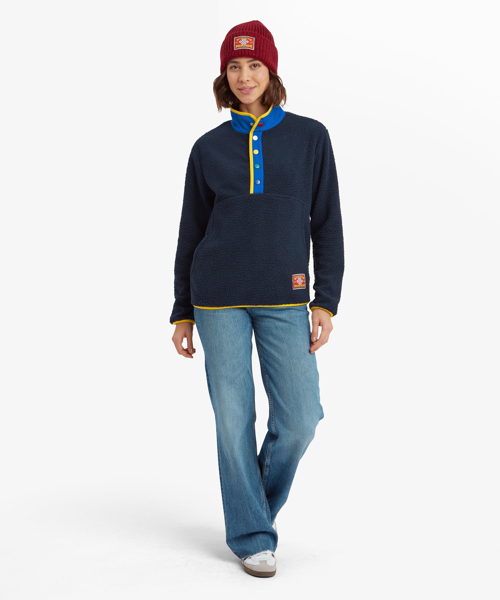 Unisex Tarcho Quarter Snap Pullover Blue | Sherpa Adventure Gear