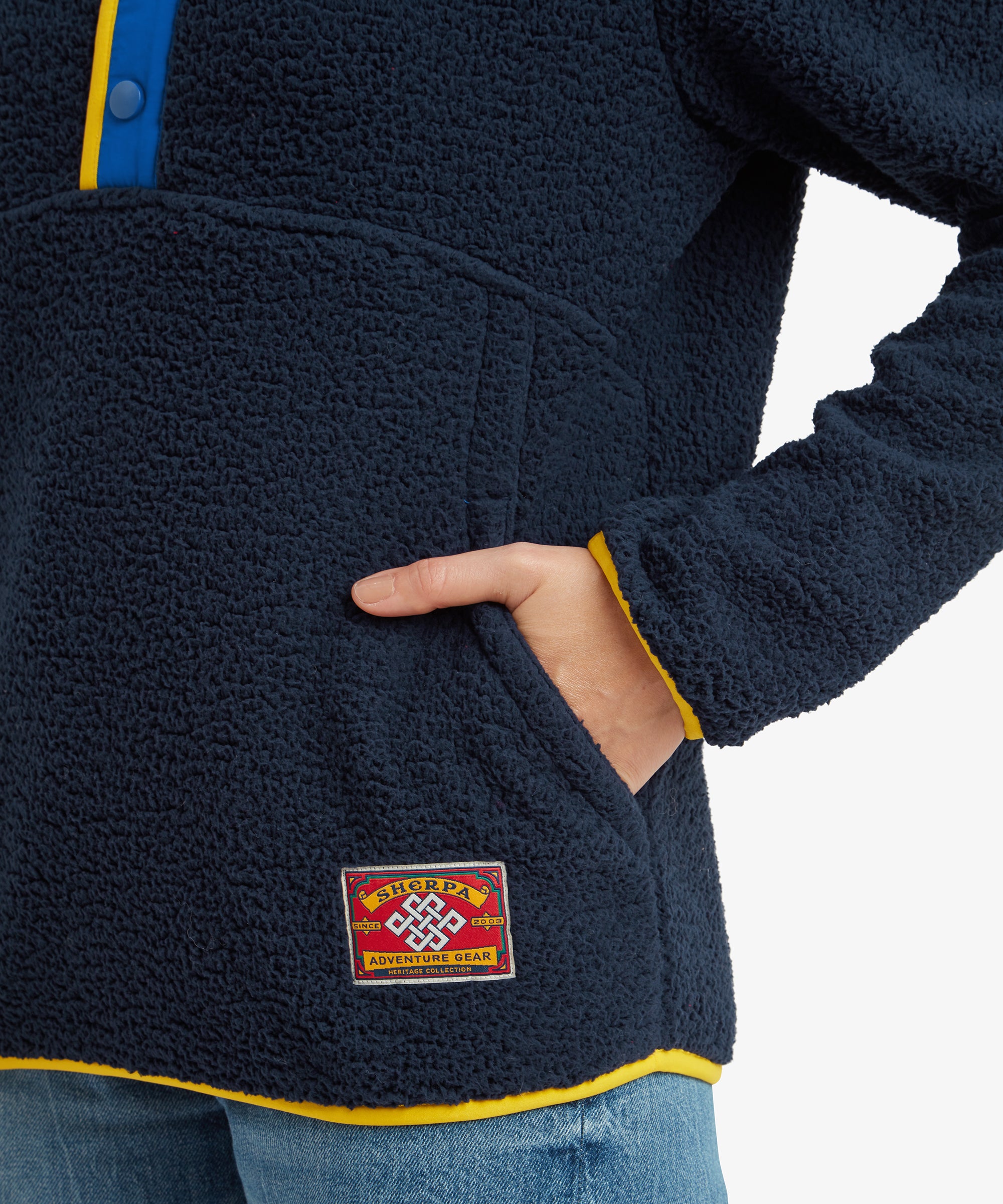Unisex Tarcho Quarter Snap Pullover Blue | Sherpa Adventure Gear