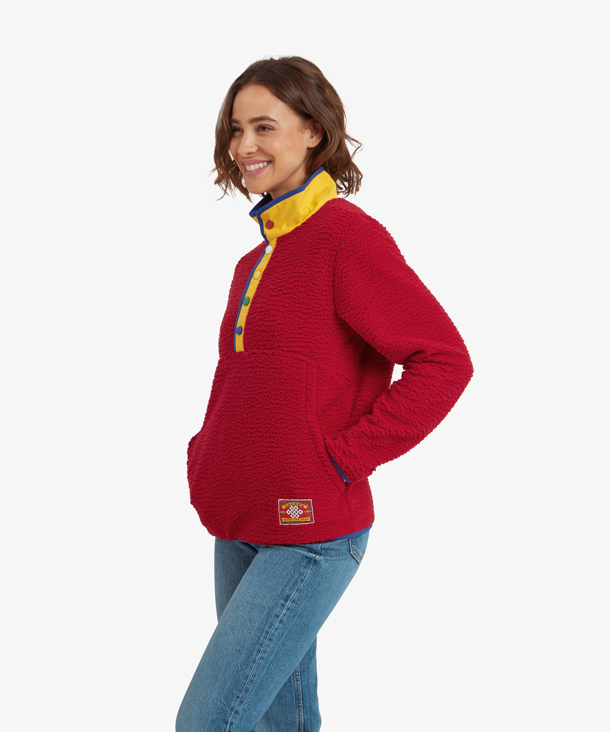 Tarcho Quarter Snap Pullover – Tibetisches Rot