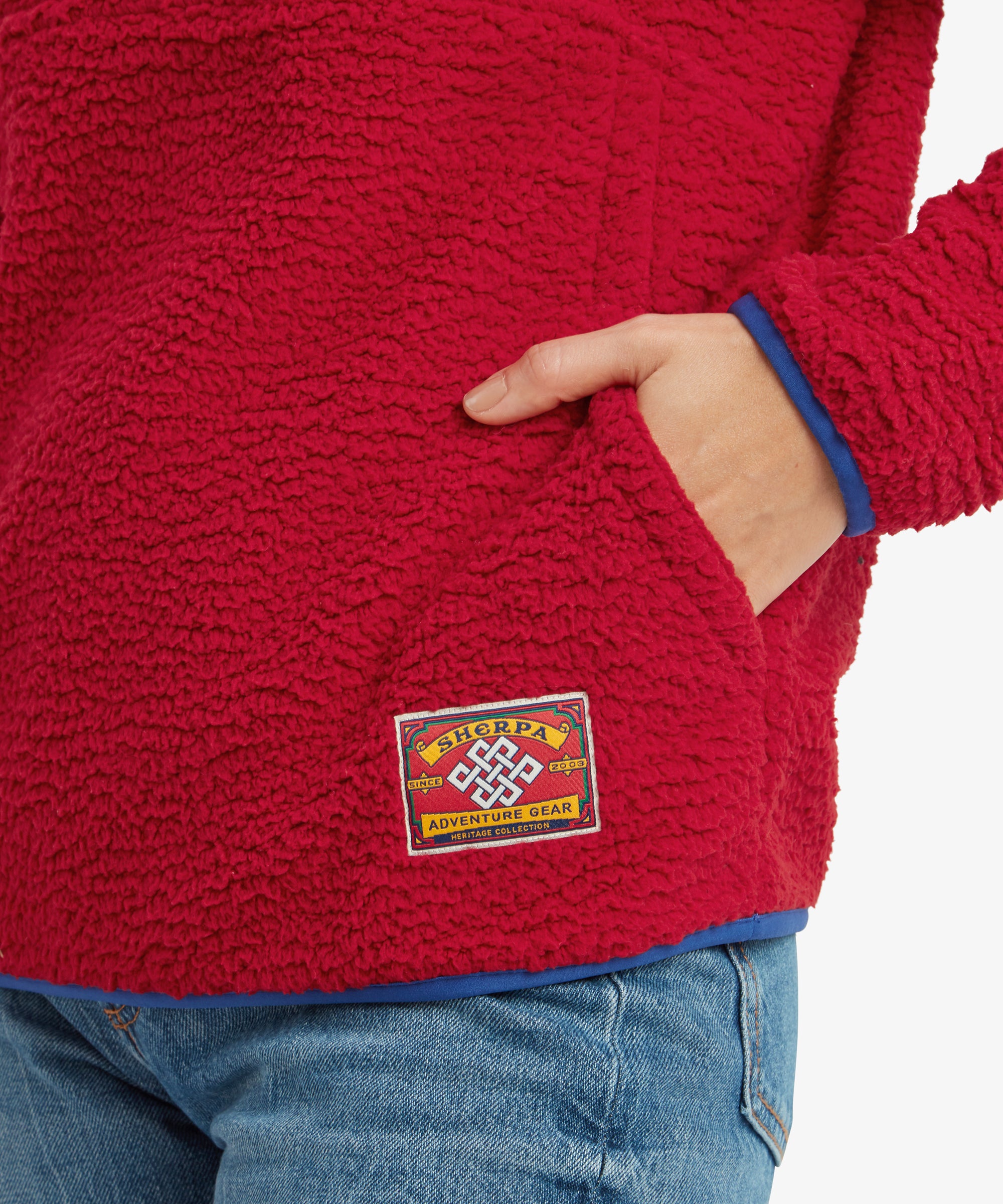 Unisex Tarcho Quarter Snap Pullover Red | Sherpa Adventure Gear