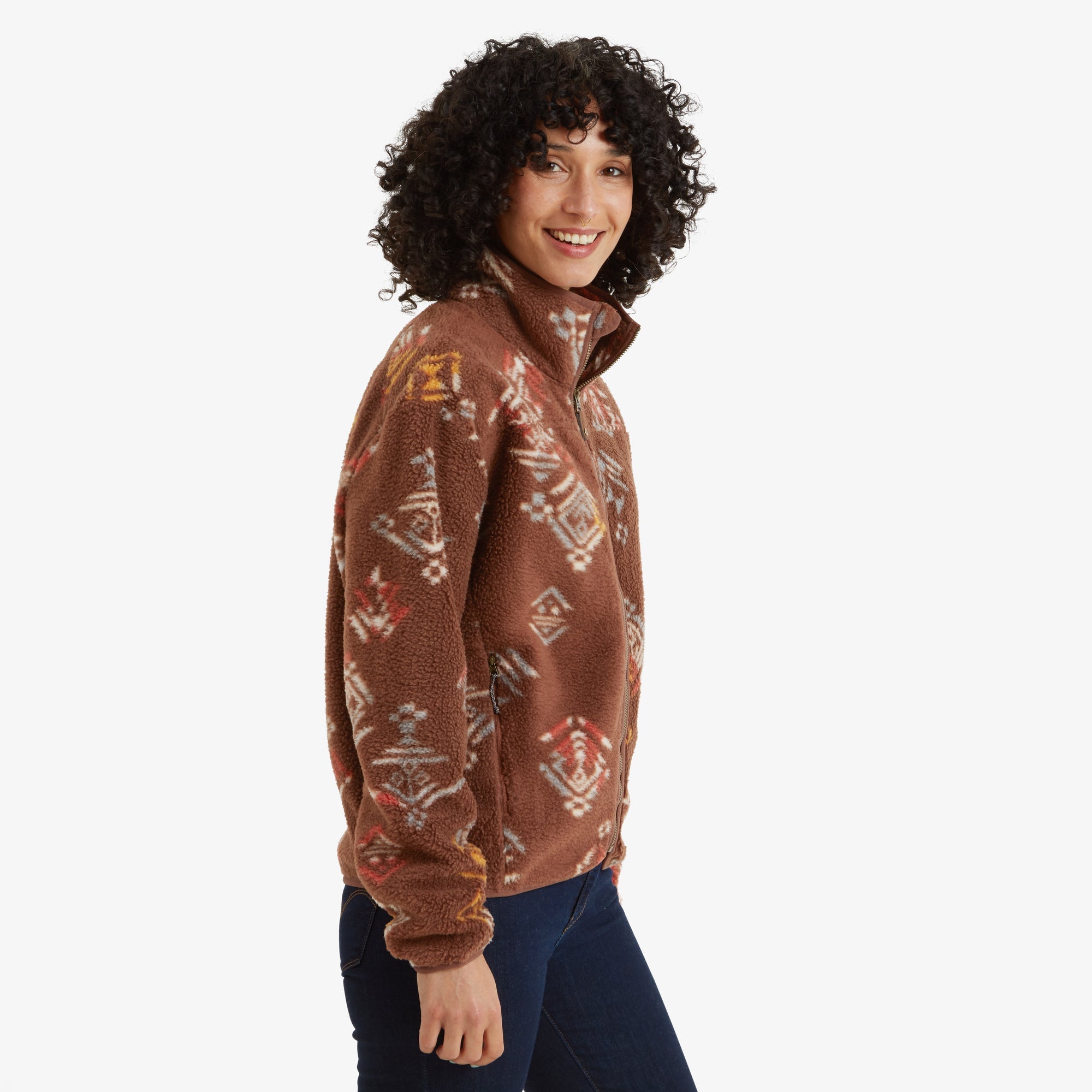 【SCULPTOR】Cotton Zip-Up Jacket Desert Womens Uddesya Jacket Brown | Sherpa Adventure Gear