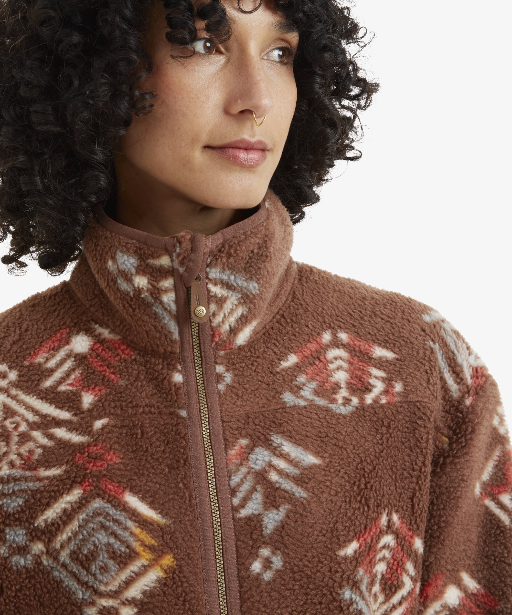 Women's Uddesya Fleece Jacket Brown | Sherpa Adventure Gear