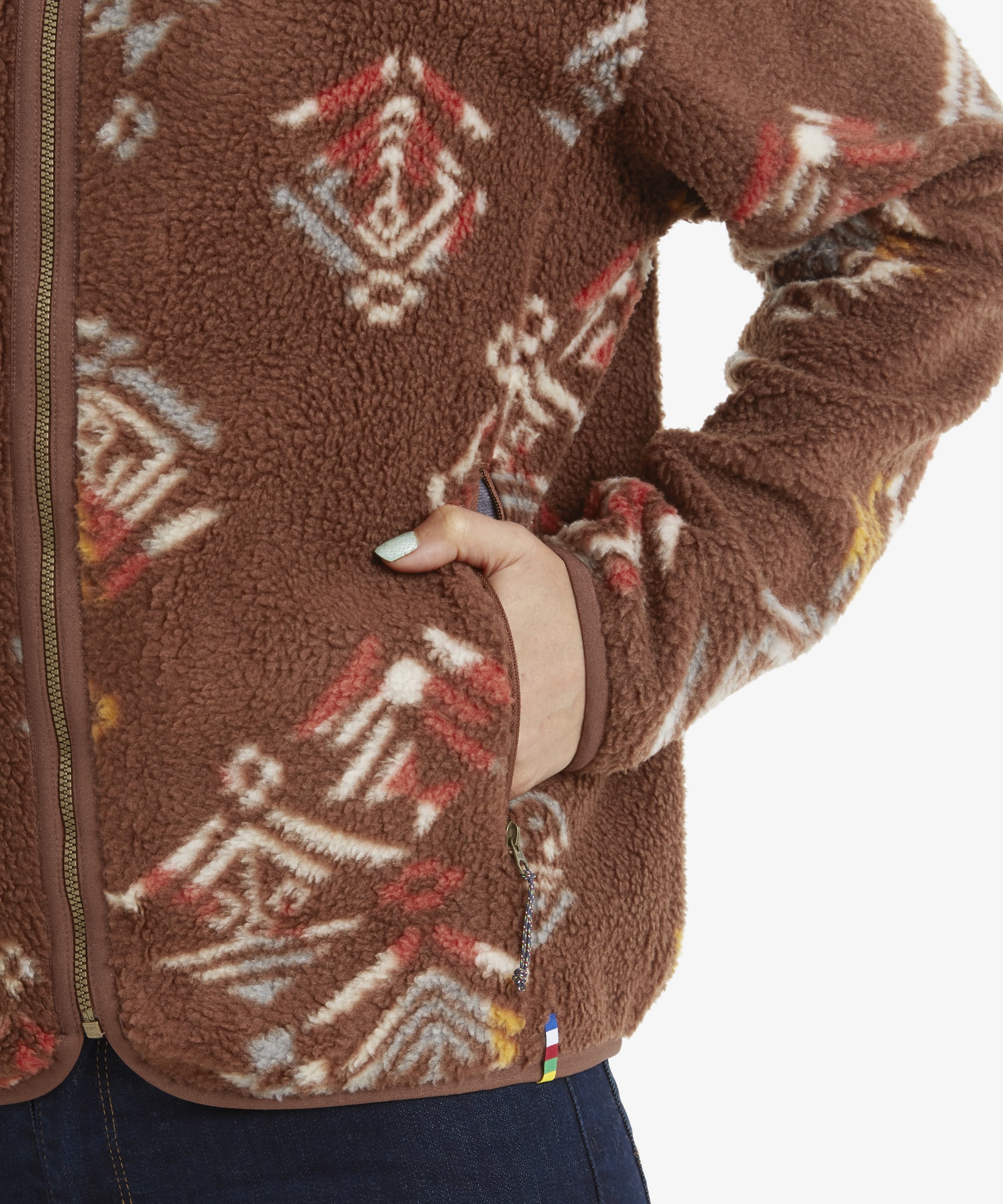 Women's Uddesya Fleece Jacket Brown | Sherpa Adventure Gear