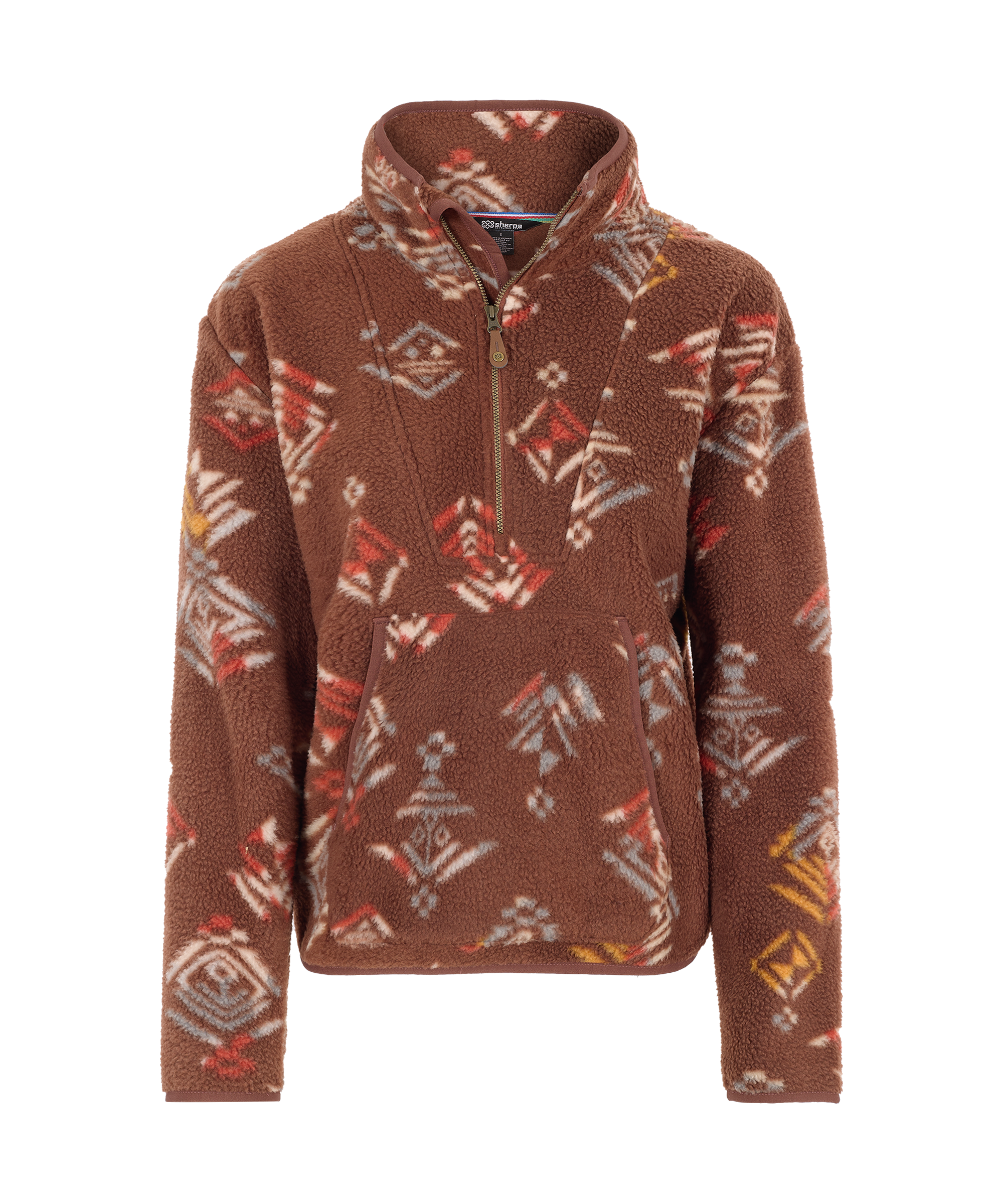 Uddesya Quarter Zip Sherpa Jacket - Cappuccino Yathra