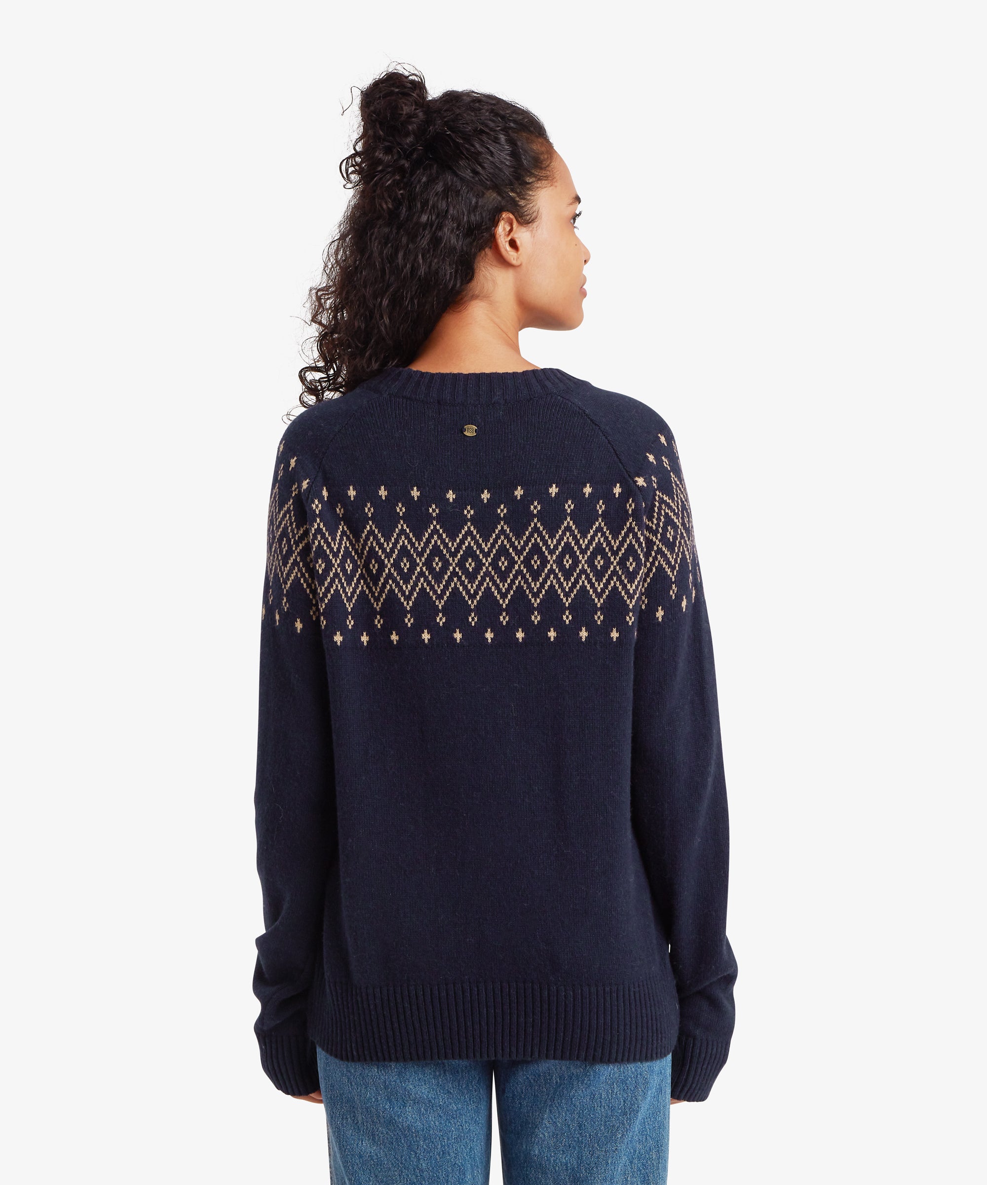 Yeshe Crew Neck Sweater - Rathee Blue