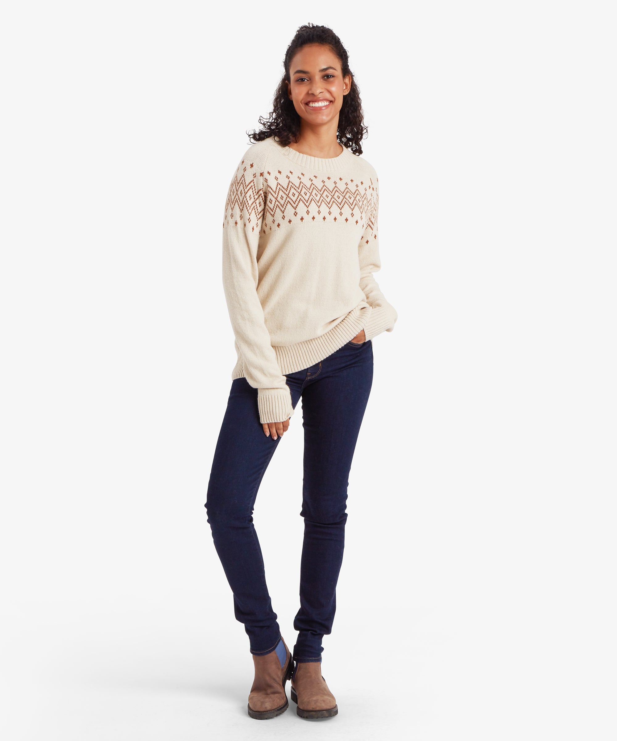 Yeshe Crew Neck Sweater - Ecru