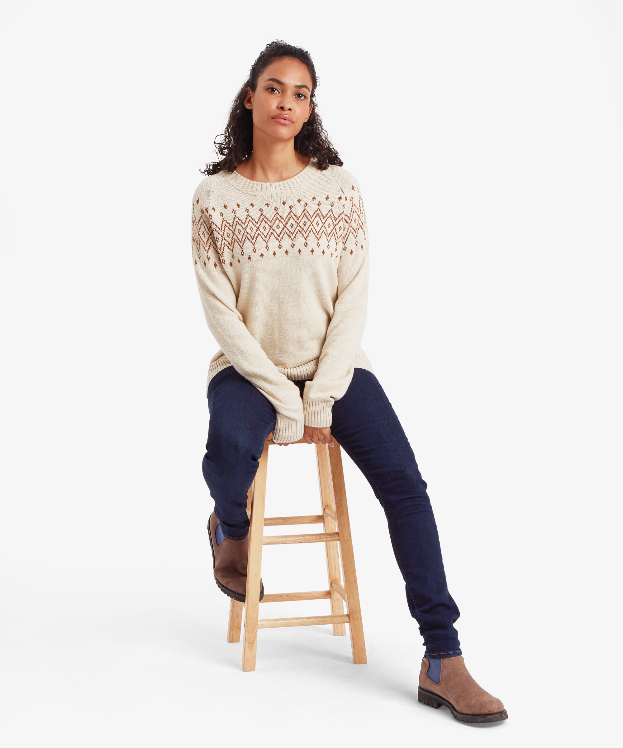 Yeshe Crew Neck Sweater - Ecru