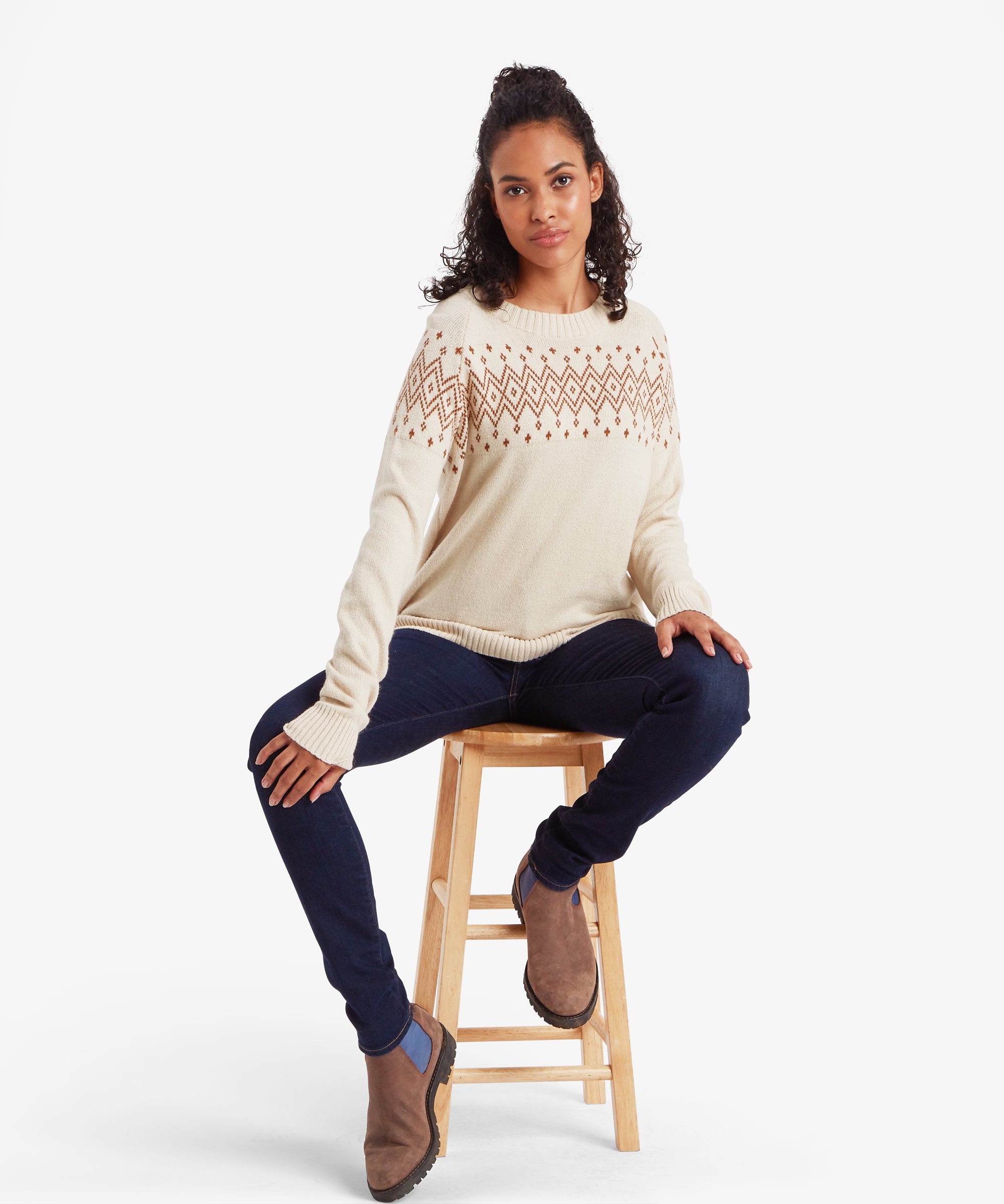 Yeshe Crew Neck Sweater - Ecru