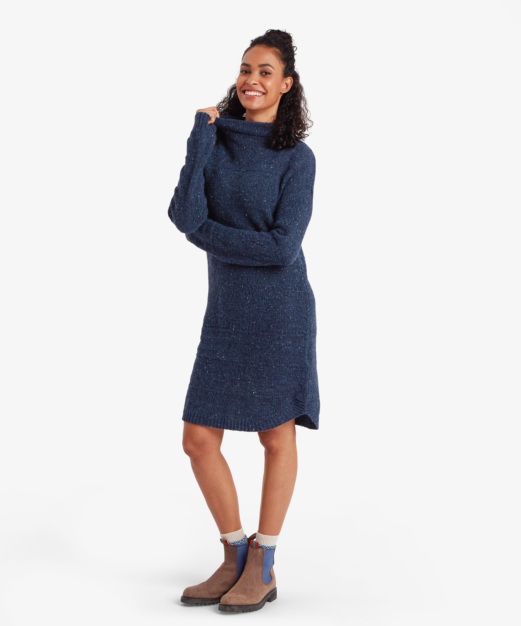 Women's Yuden Knit Dress Blue | Sherpa Adventure Gear