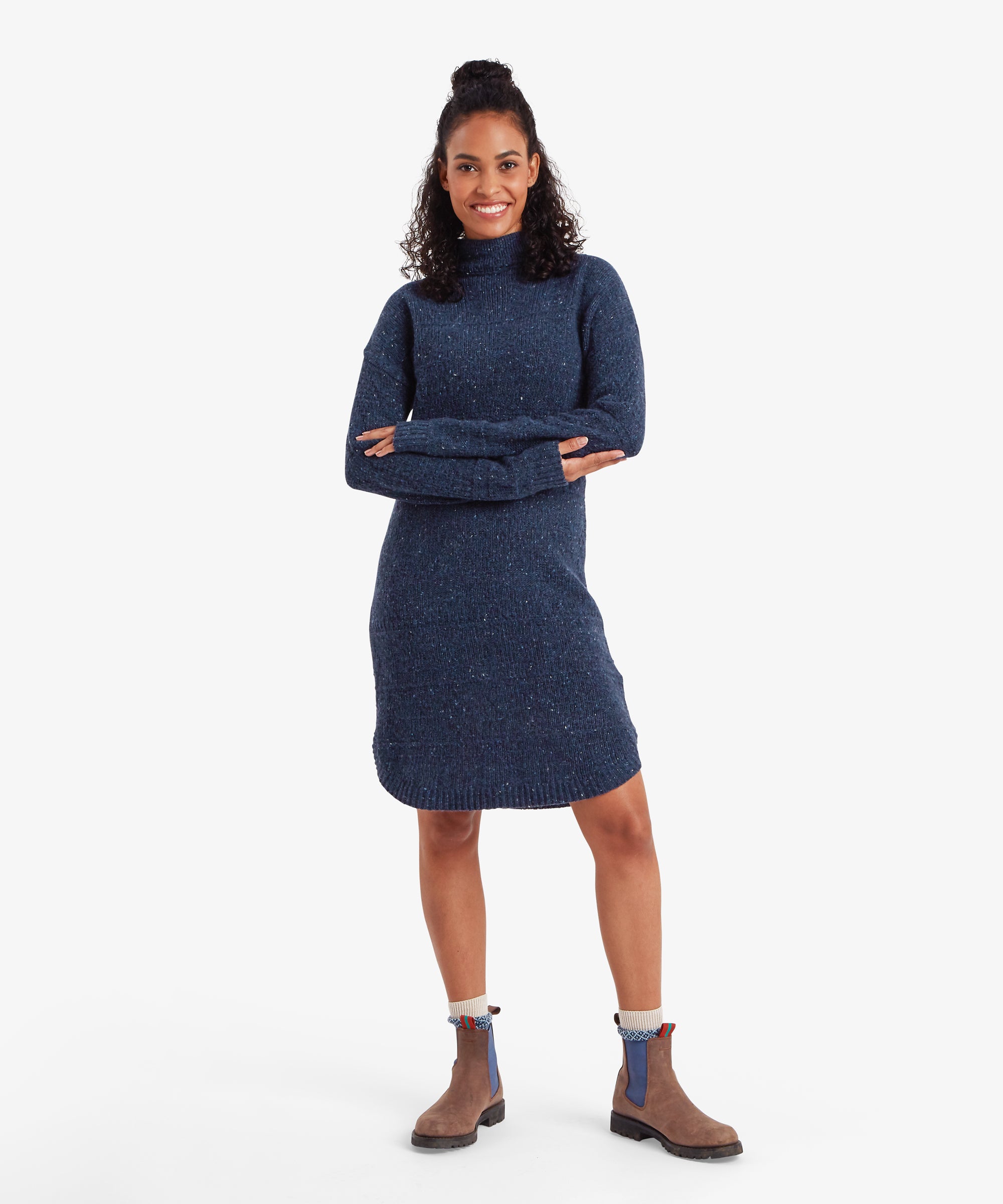 Women's Yuden Knit Dress Blue | Sherpa Adventure Gear