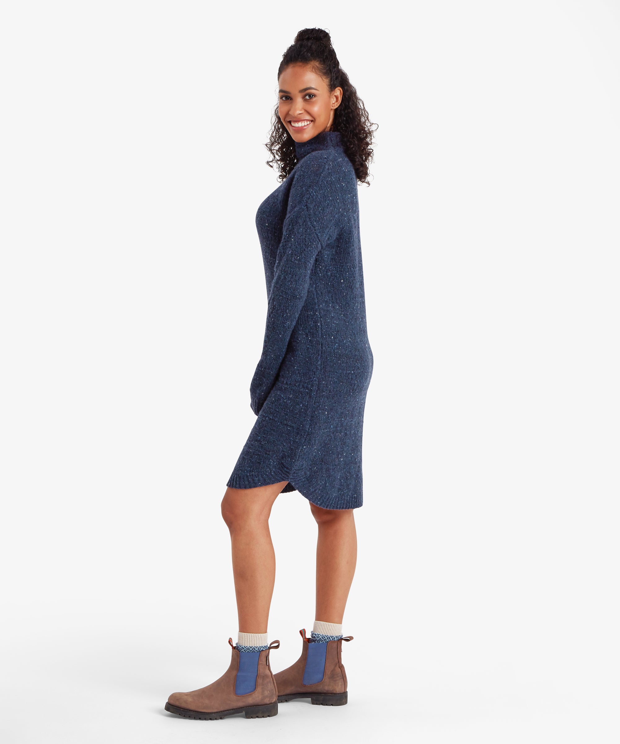 Women's Yuden Knit Dress Blue | Sherpa Adventure Gear
