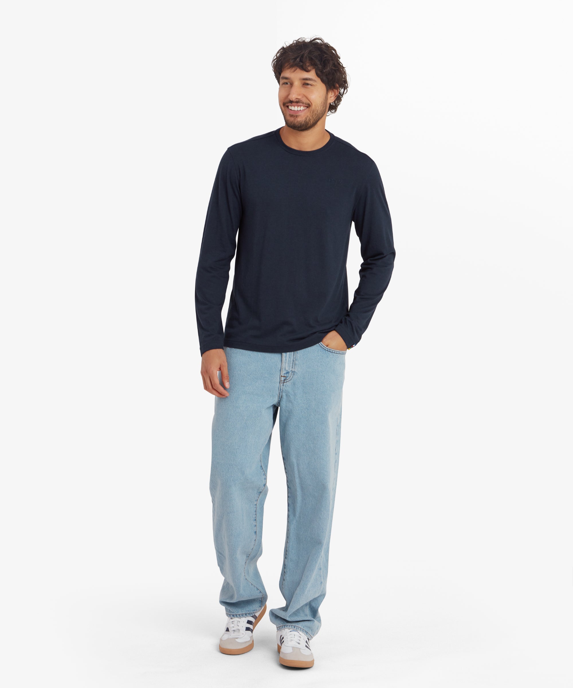 Bali Long Sleeve Crew - Rathee Blue