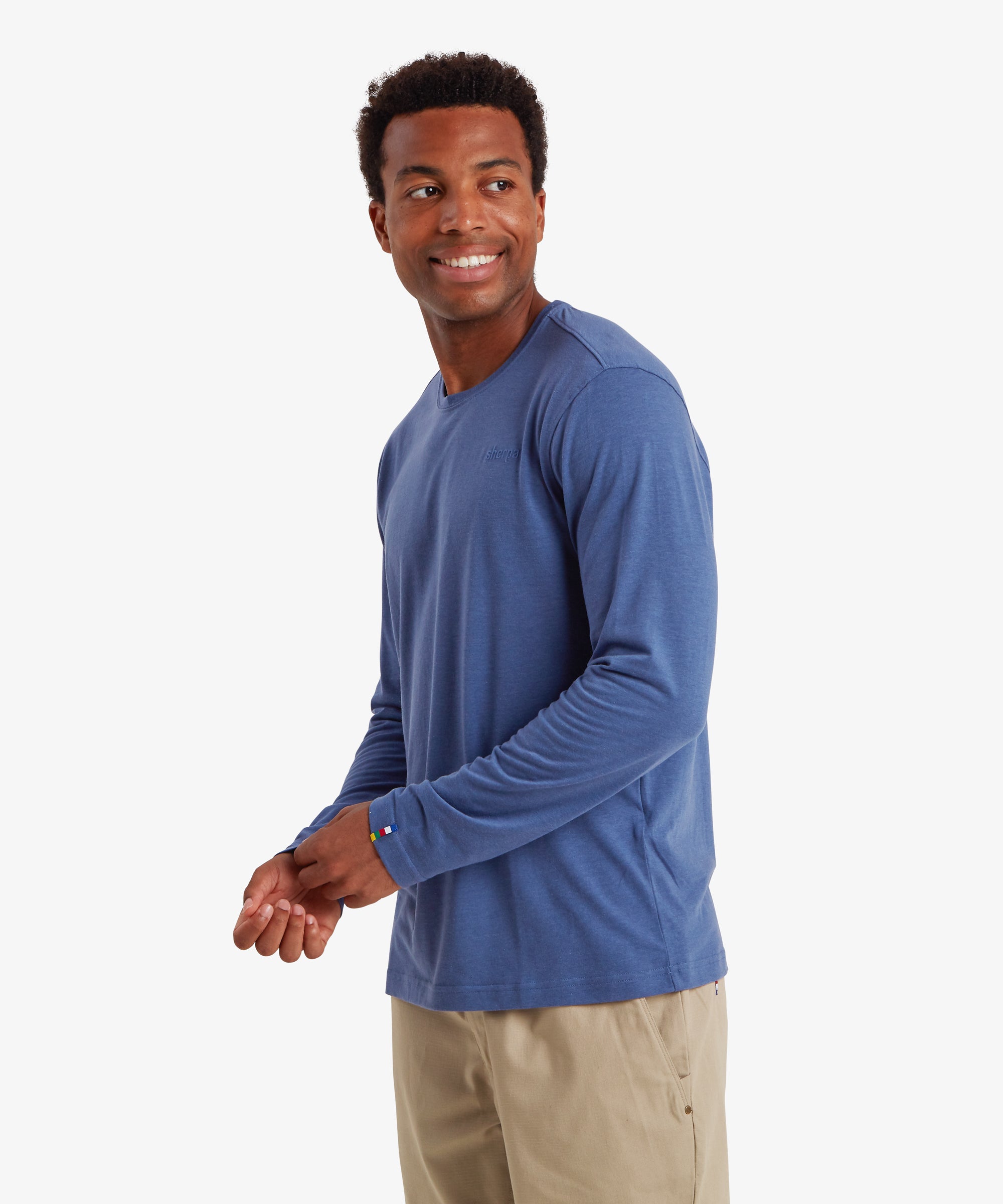 Bali Long Sleeve Crew - Seaport Blue