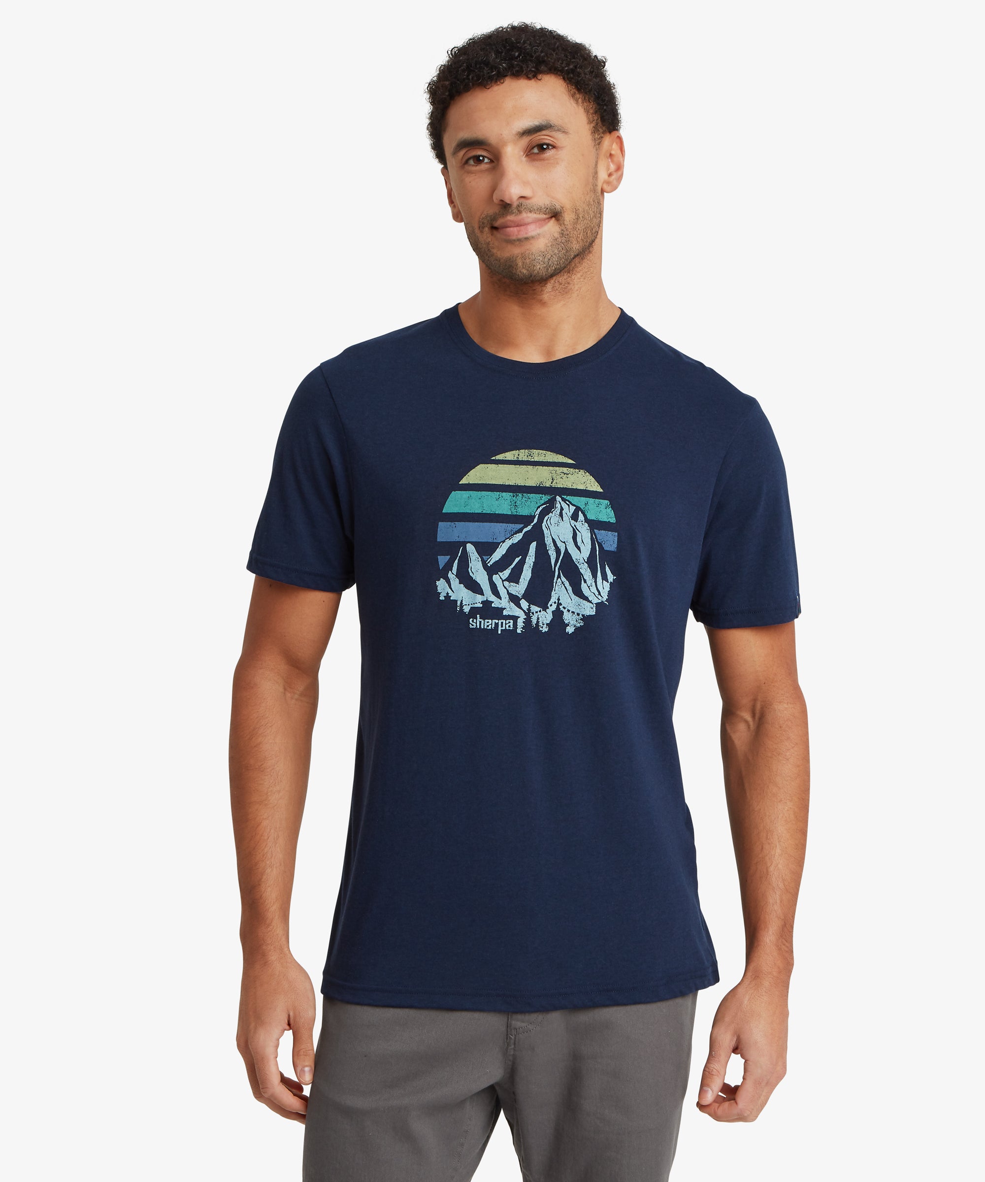 Men's Bali Retro Sunset T-Shirt Blue | Sherpa Adventure Gear