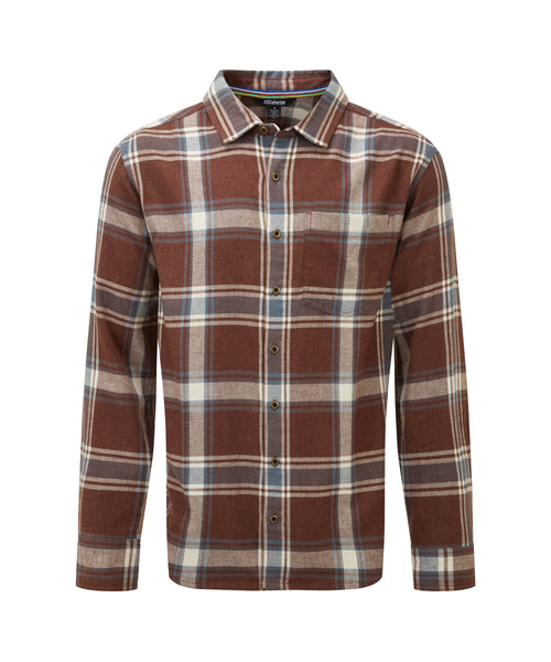 (取寄) シェルパ アドベンチャー ギア バッツァ エコ シャツ - ロング スリーブ Sherpa Adventure Gear Batsa Eco Shirt - Long Sleeve  Clay Red Plaid Men's Batsa Long Sleeve Shirt Brown | Sherpa Adventure Gear