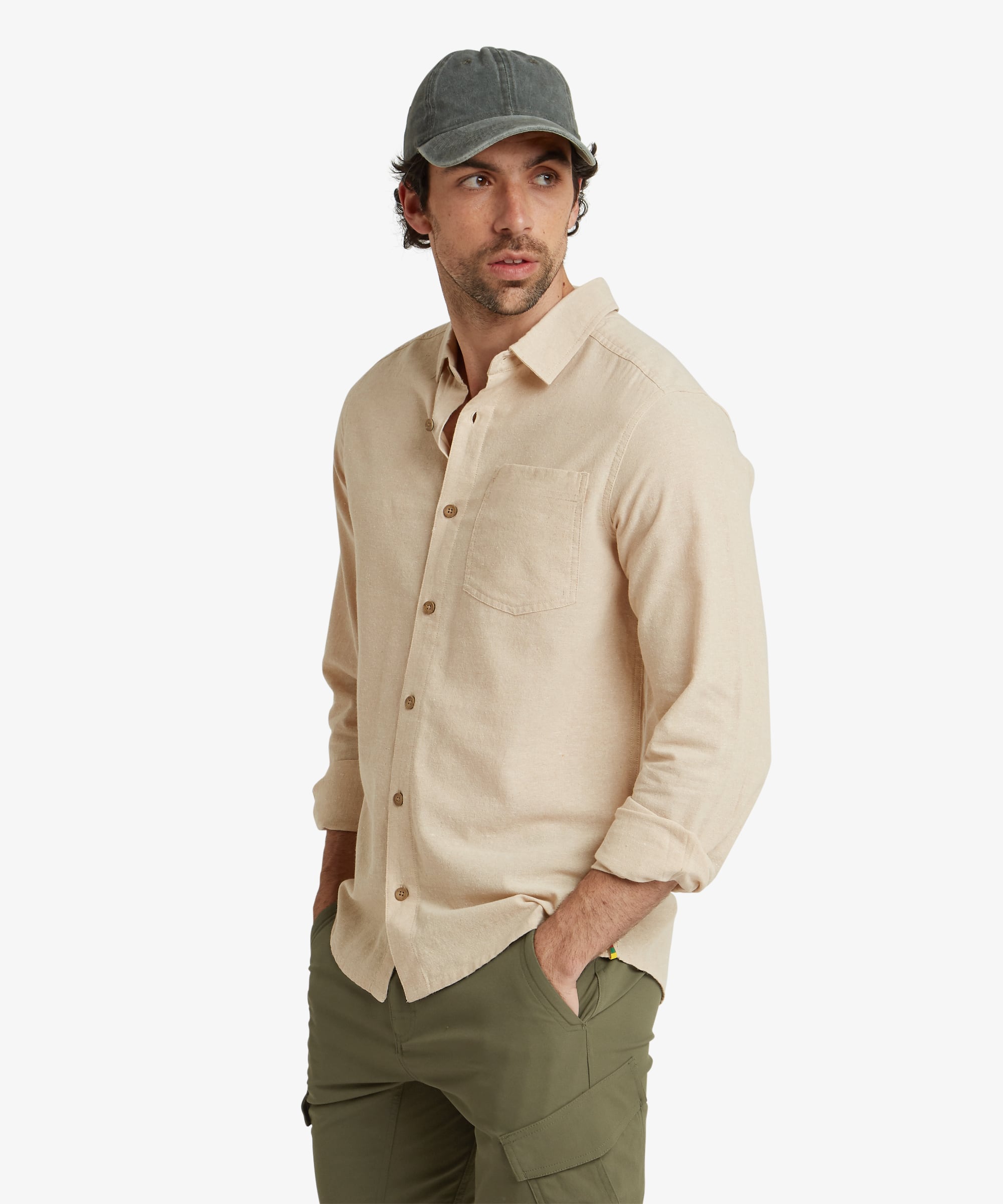 Men's Daha Long Sleeve Shirt Brown | Sherpa Adventure Gear