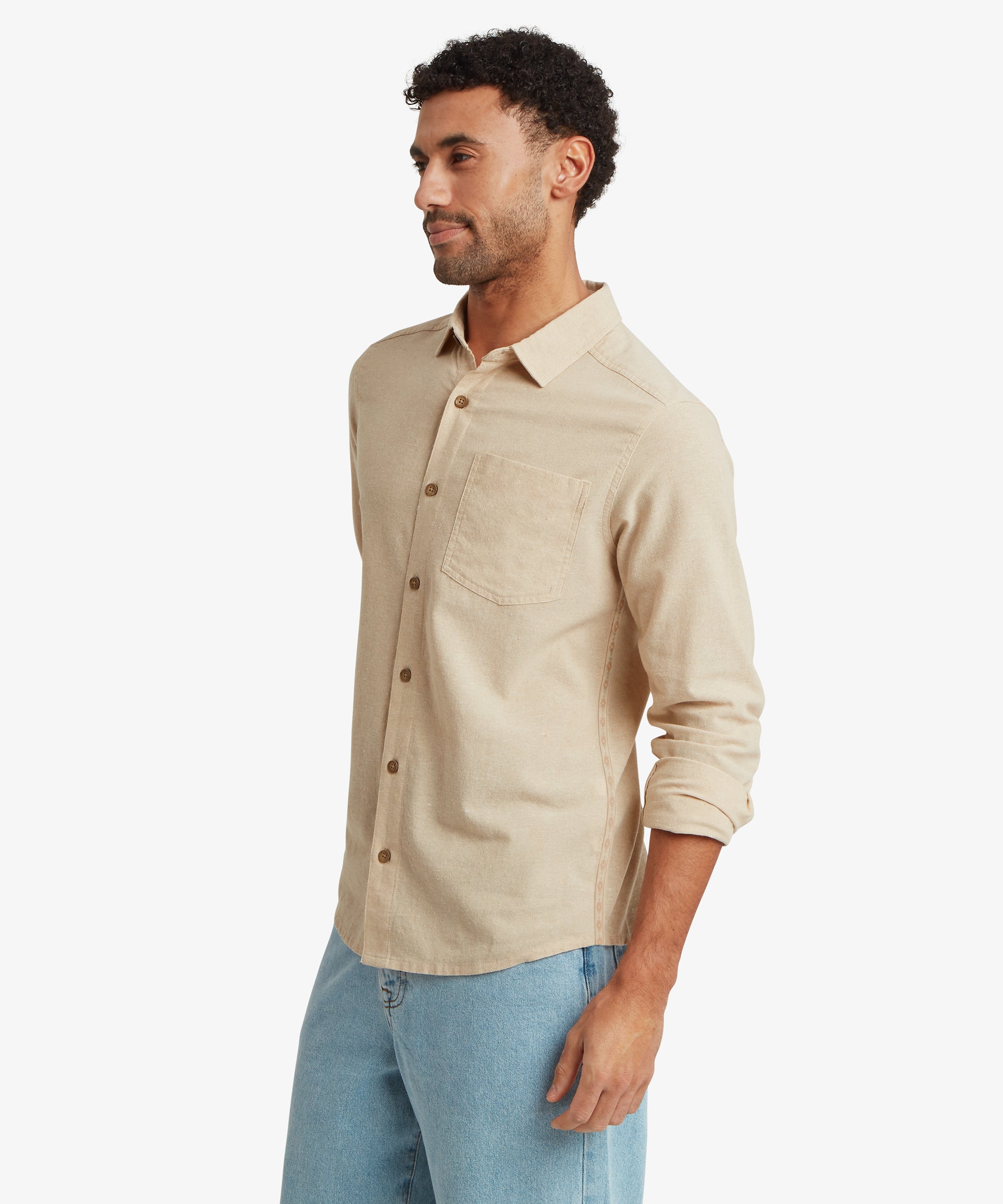Women's Daha Long Shirt Light Brown | Sherpa Adventure Gear