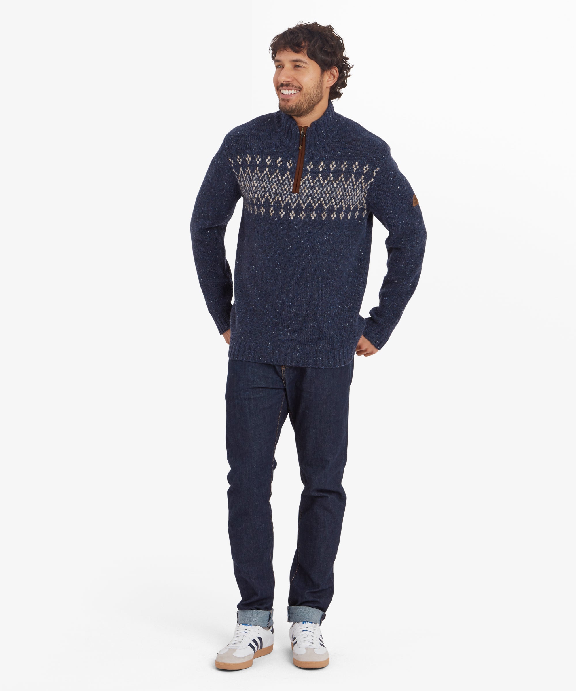 Dumji Quarter Zip Sweater - Rathee Blue