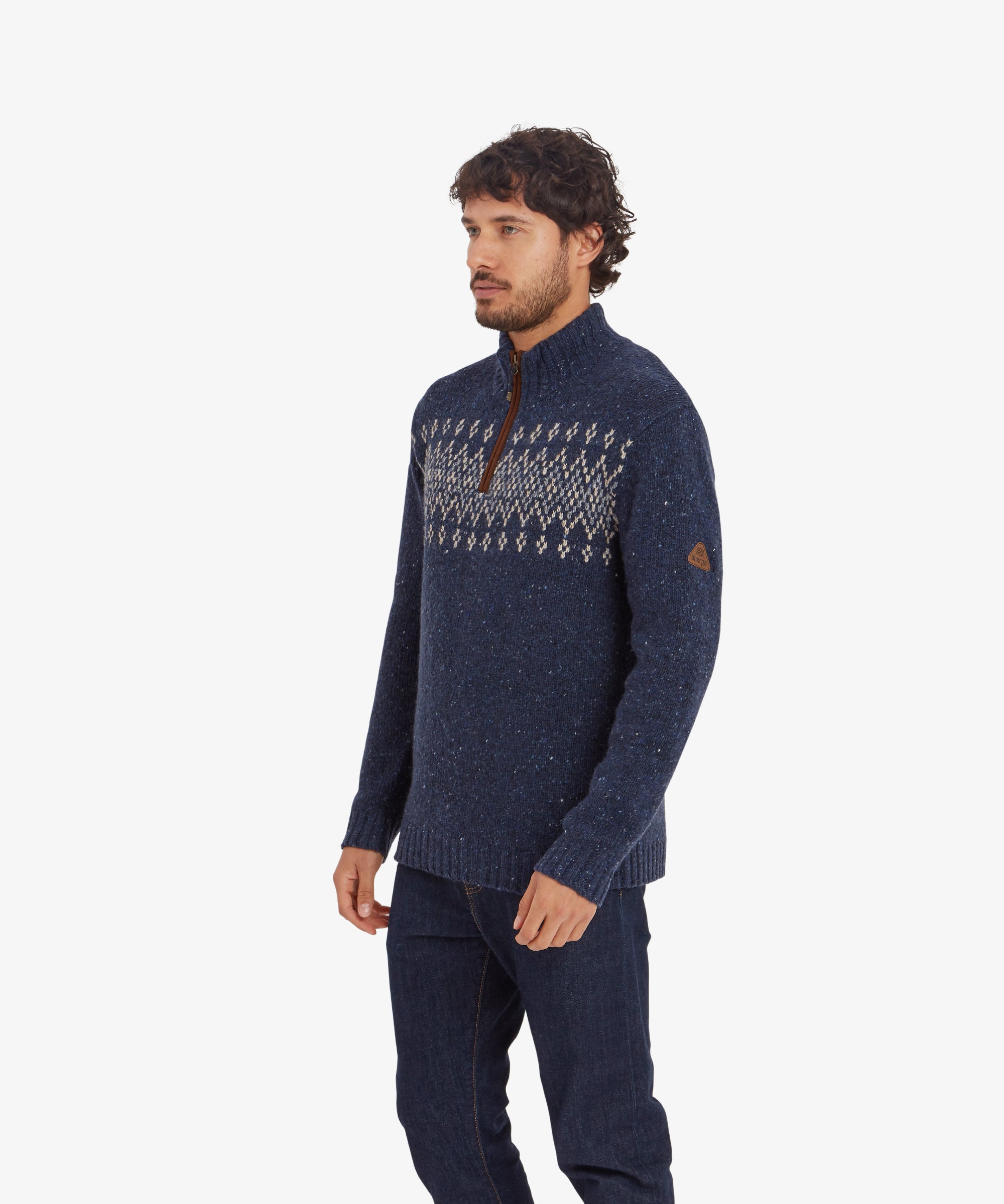 Dumji Quarter Zip Sweater - Rathee Blue