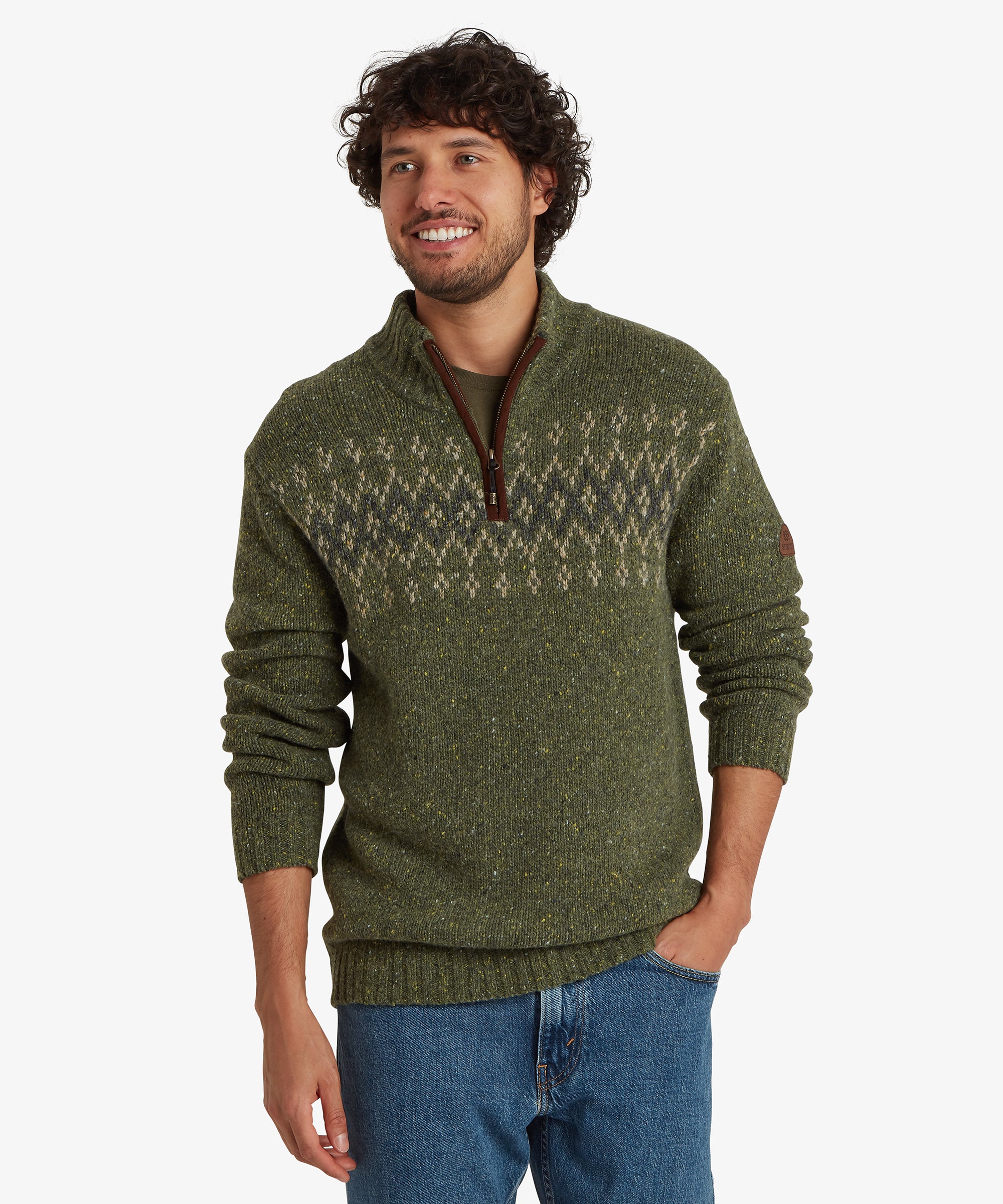Dumji Quarter Zip Sweater - Evergreen
