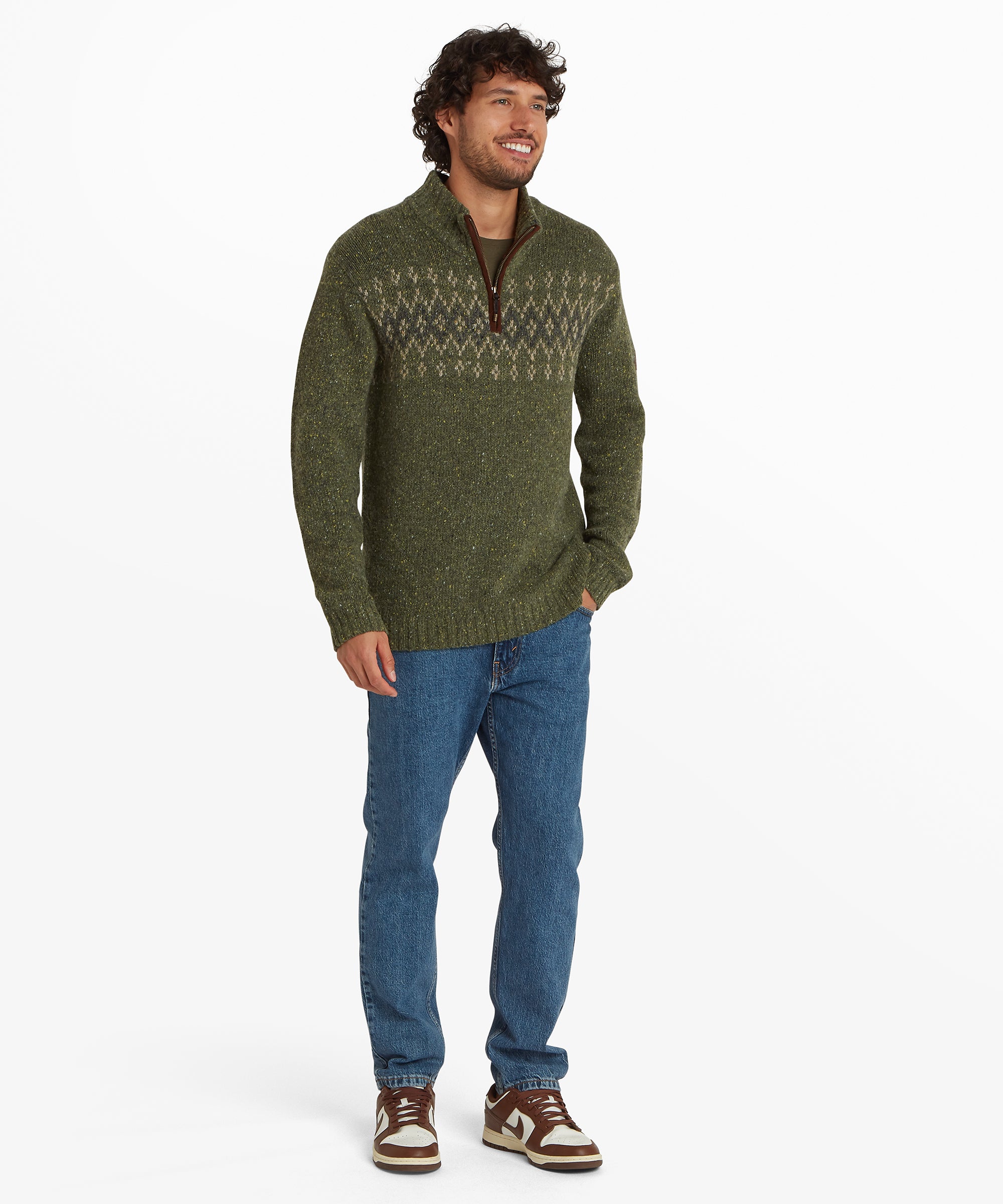 Men's Dumji Quarter Zip Green | Sherpa Adventure Gear