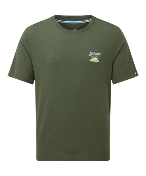 Men's Psychedelic T-Shirt Green | Sherpa Adventure Gear