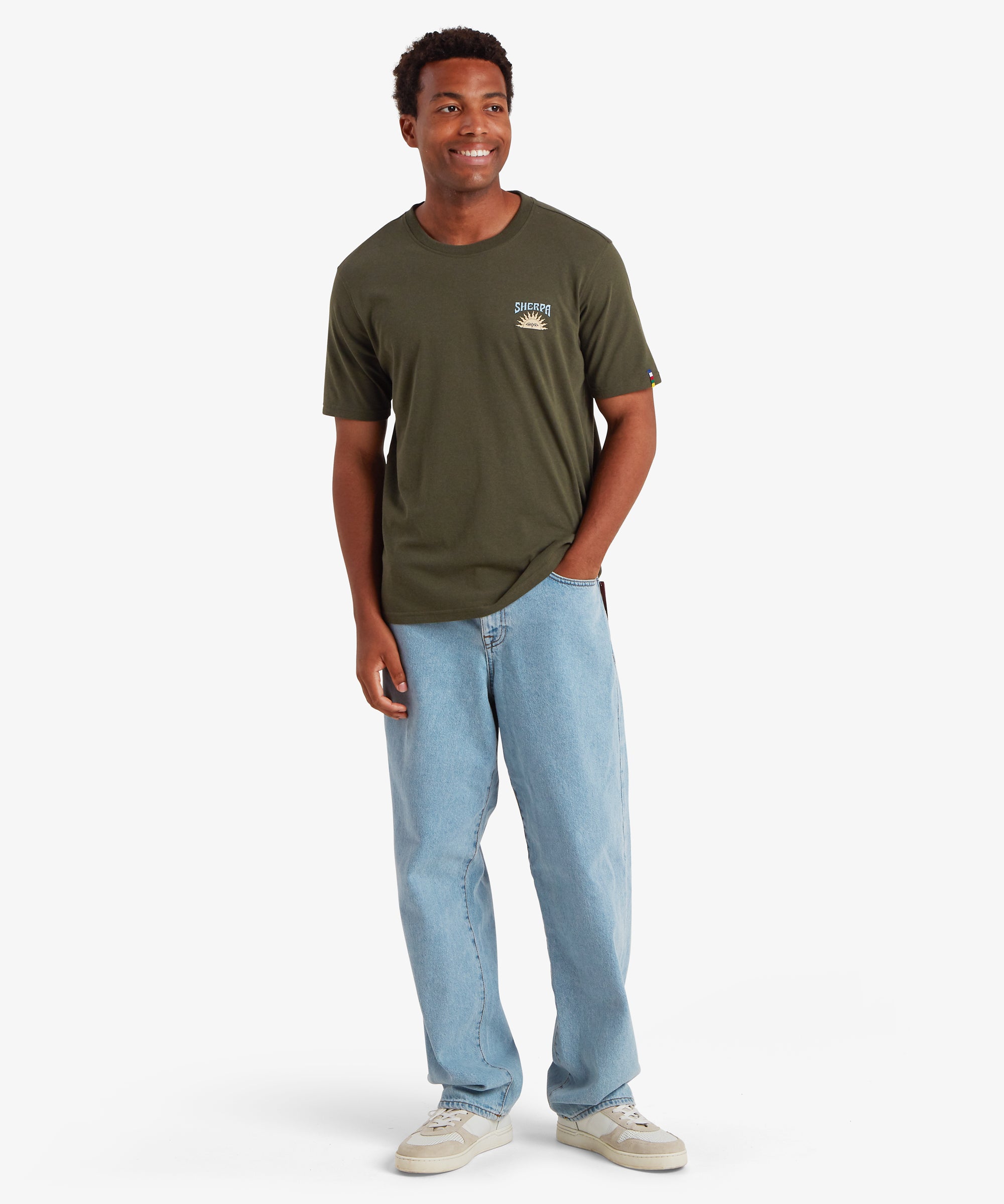 Men's Psychedelic T-Shirt Green | Sherpa Adventure Gear