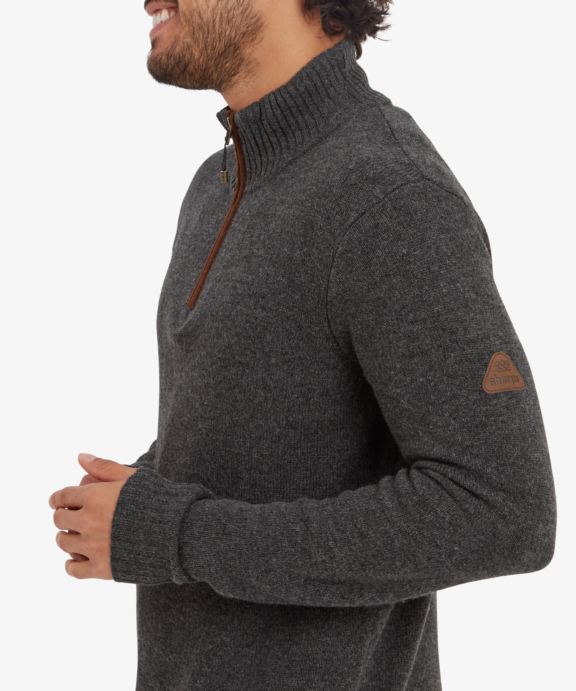Kangtega Quarter Zip Sweater - Charcoal
